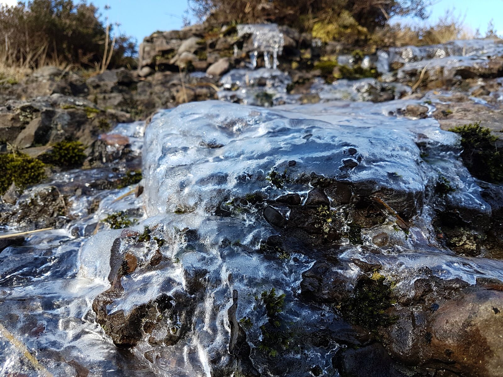 Samsung Galaxy S7 sample photo. Ice, frozen, stream photography
