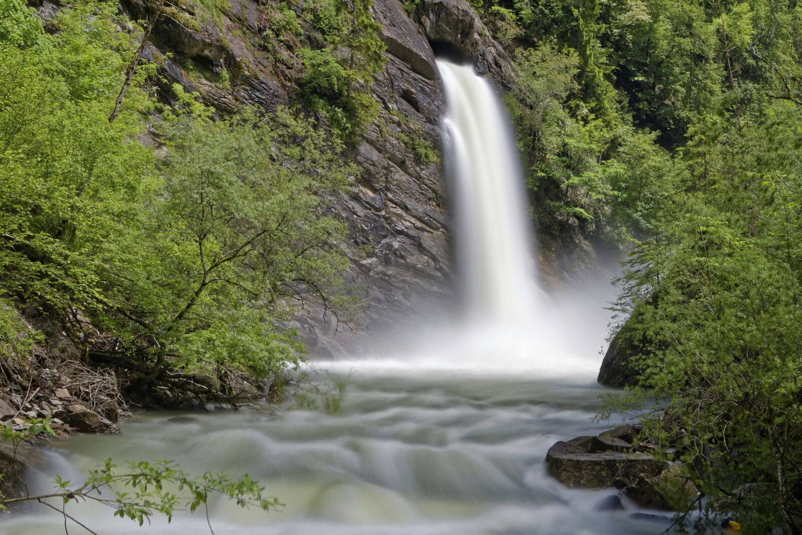 Nikon D5500 sample photo. Forest, waterfall, nature photography
