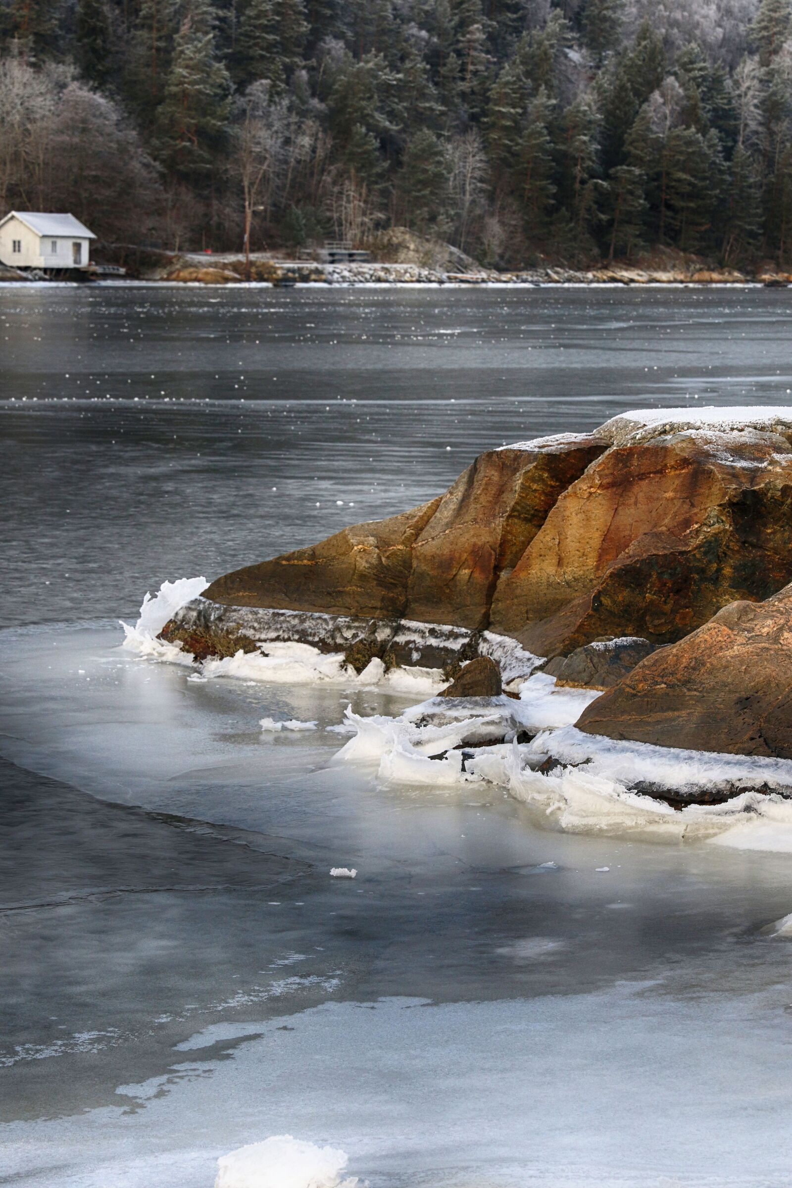 Canon EOS 7D Mark II sample photo. Sea, rocks, frost photography