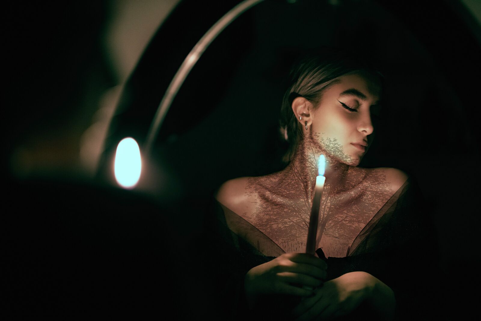 Nikon D750 sample photo. Portrait, candle, woman photography