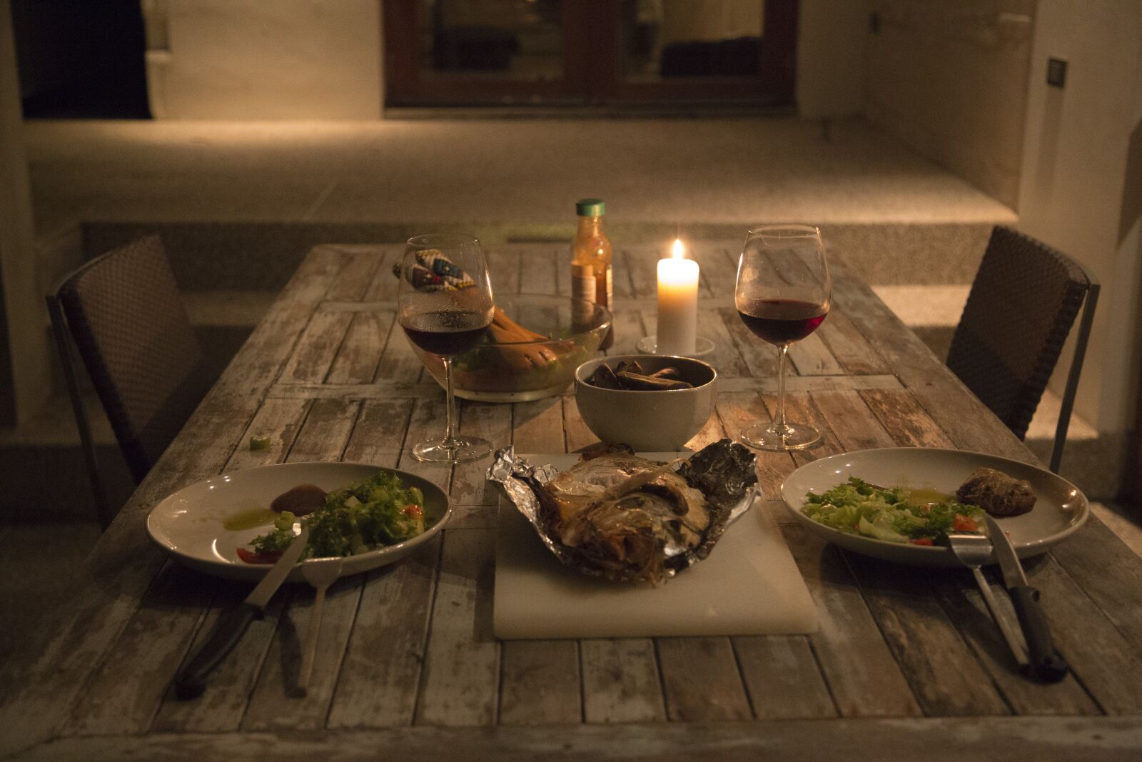Canon EOS 6D + Canon EF 24-105mm F4L IS USM sample photo. Dinner, candle, romantic photography