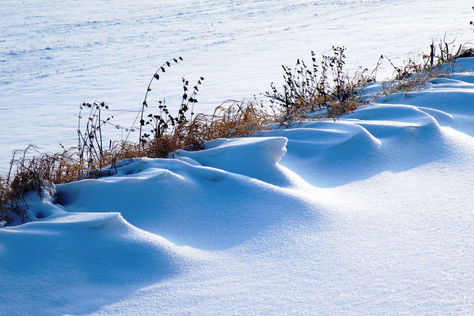Fujifilm FinePix S8100fd sample photo. Snowdrifts, winter impressions, wintry photography