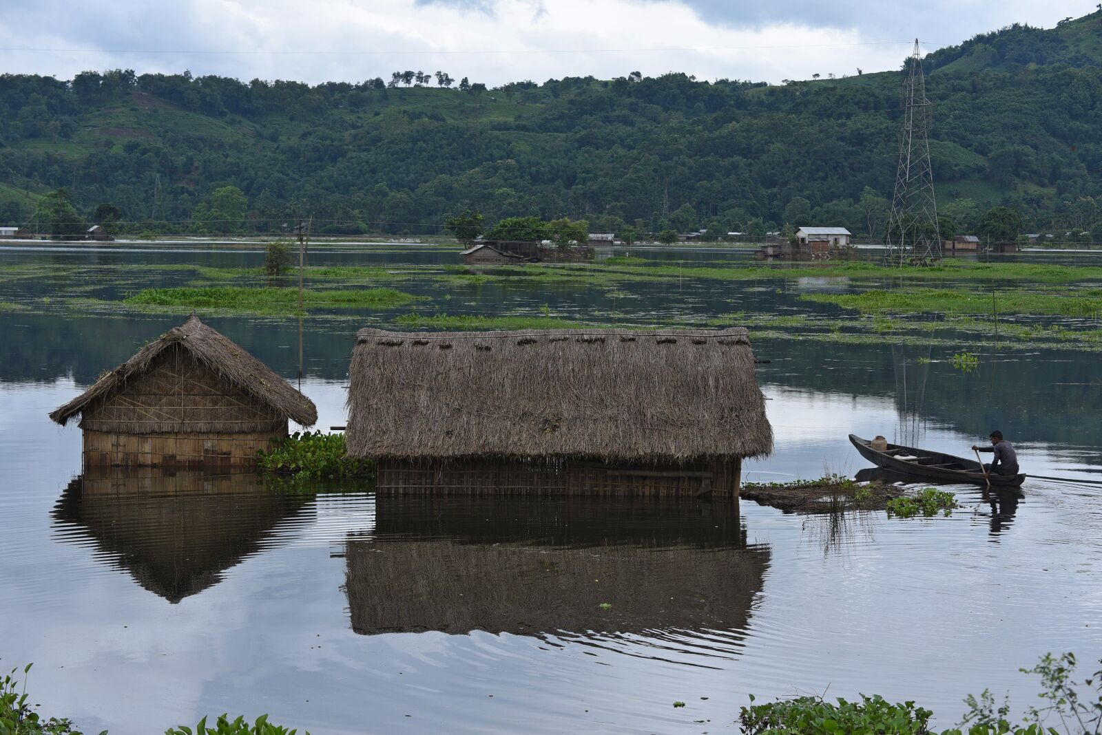 Nikon D750 sample photo. Flood, hut, bamboo hut photography