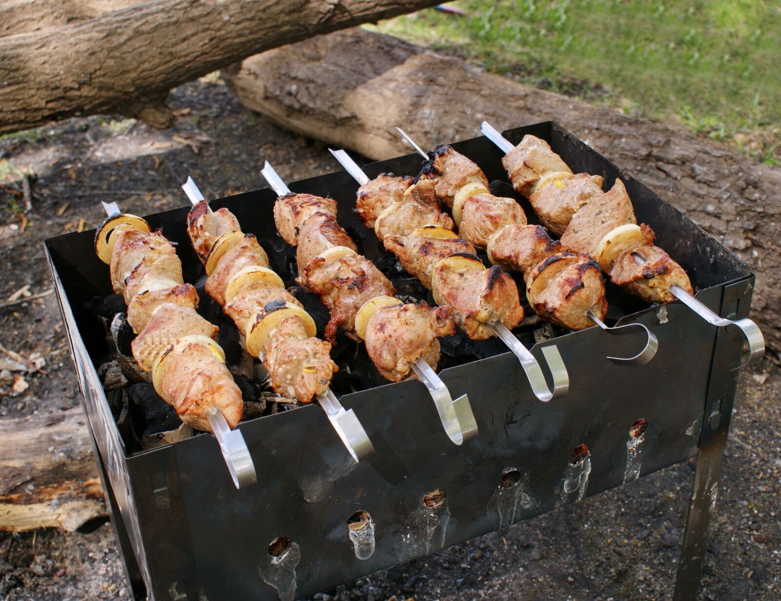 Sony Alpha DSLR-A350 sample photo. Meat, shish kebab, tasty photography