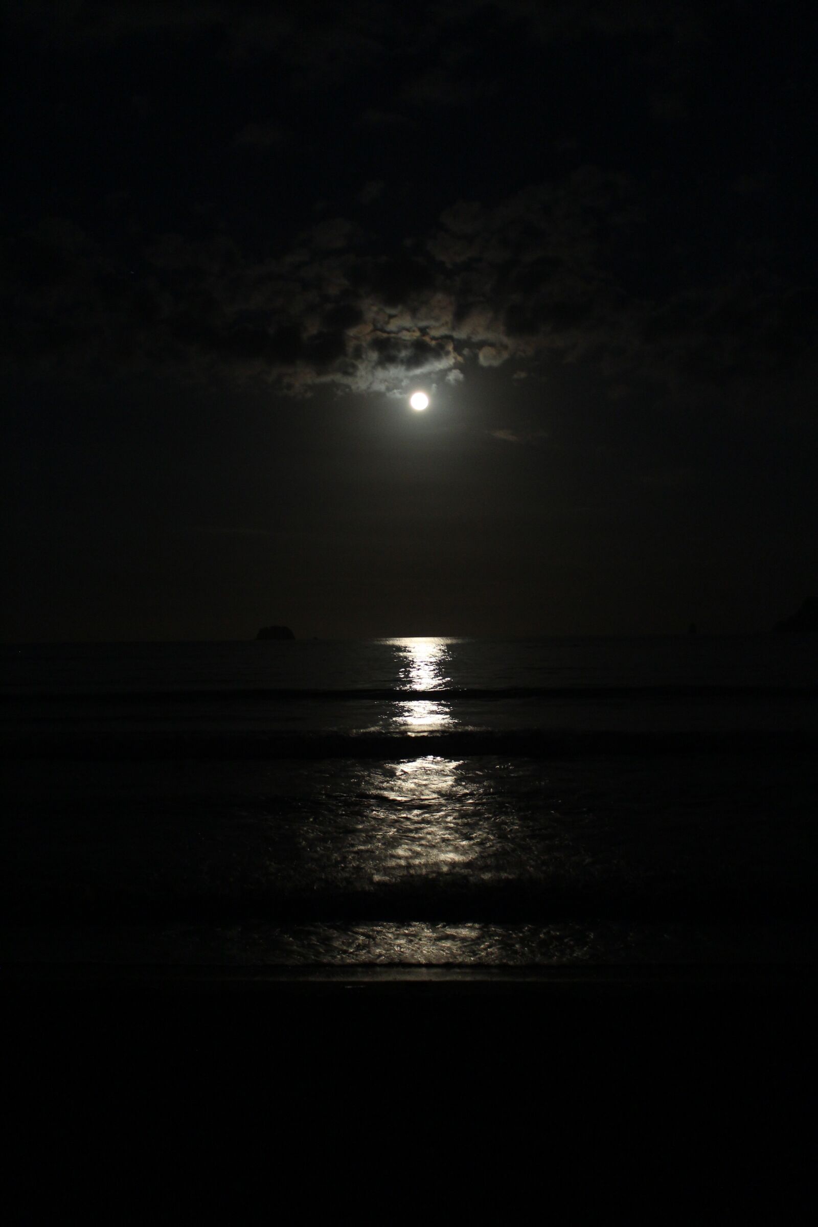 Canon EOS 700D (EOS Rebel T5i / EOS Kiss X7i) sample photo. At night, moon, wave photography