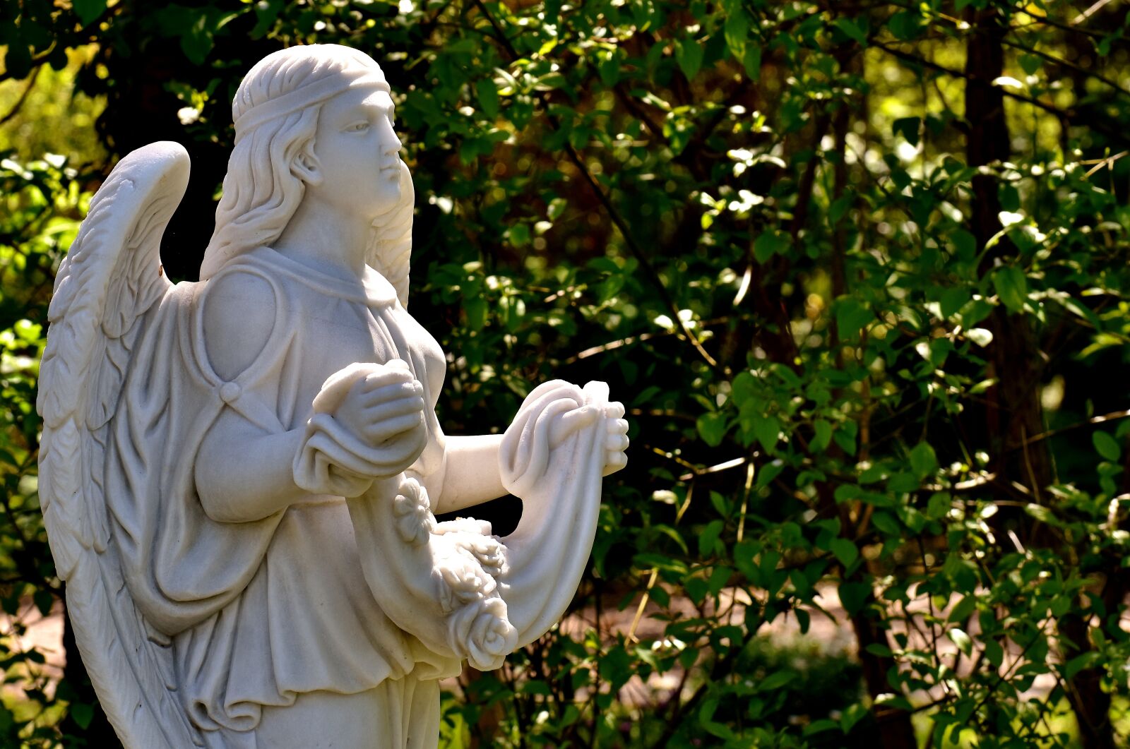 Nikon D7200 sample photo. Angel, sculpture, white photography