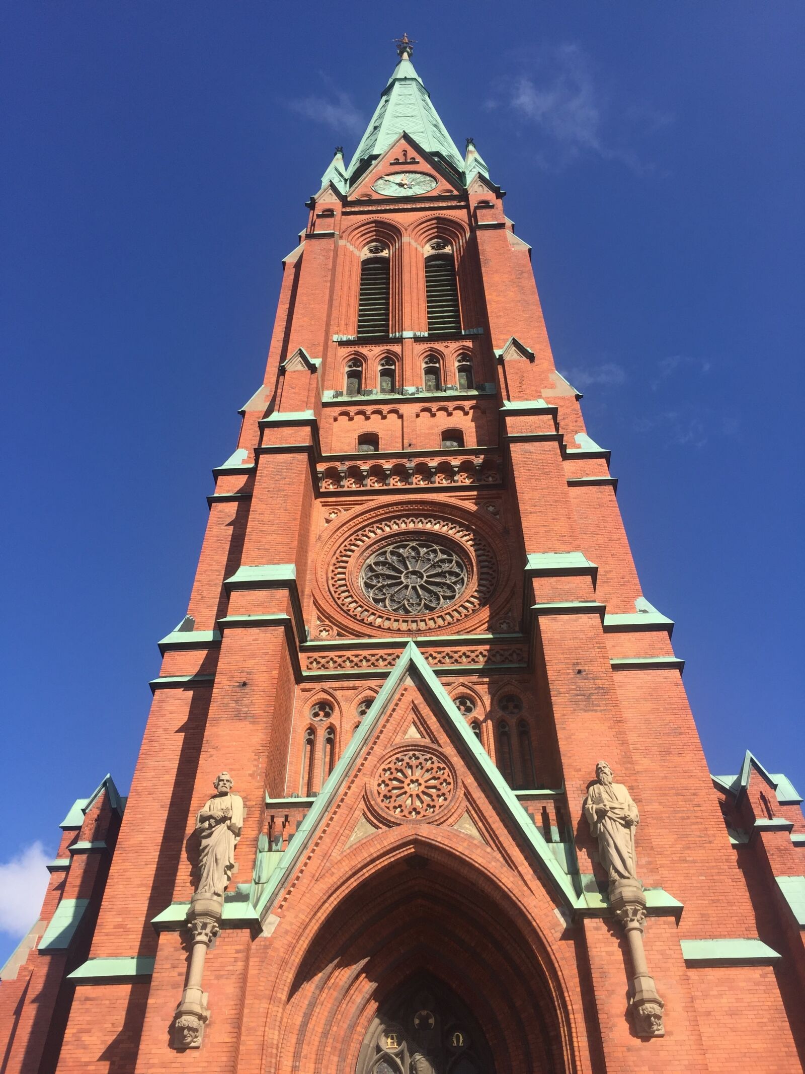 Apple iPhone 6 sample photo. Stockholm, church, blue sky photography