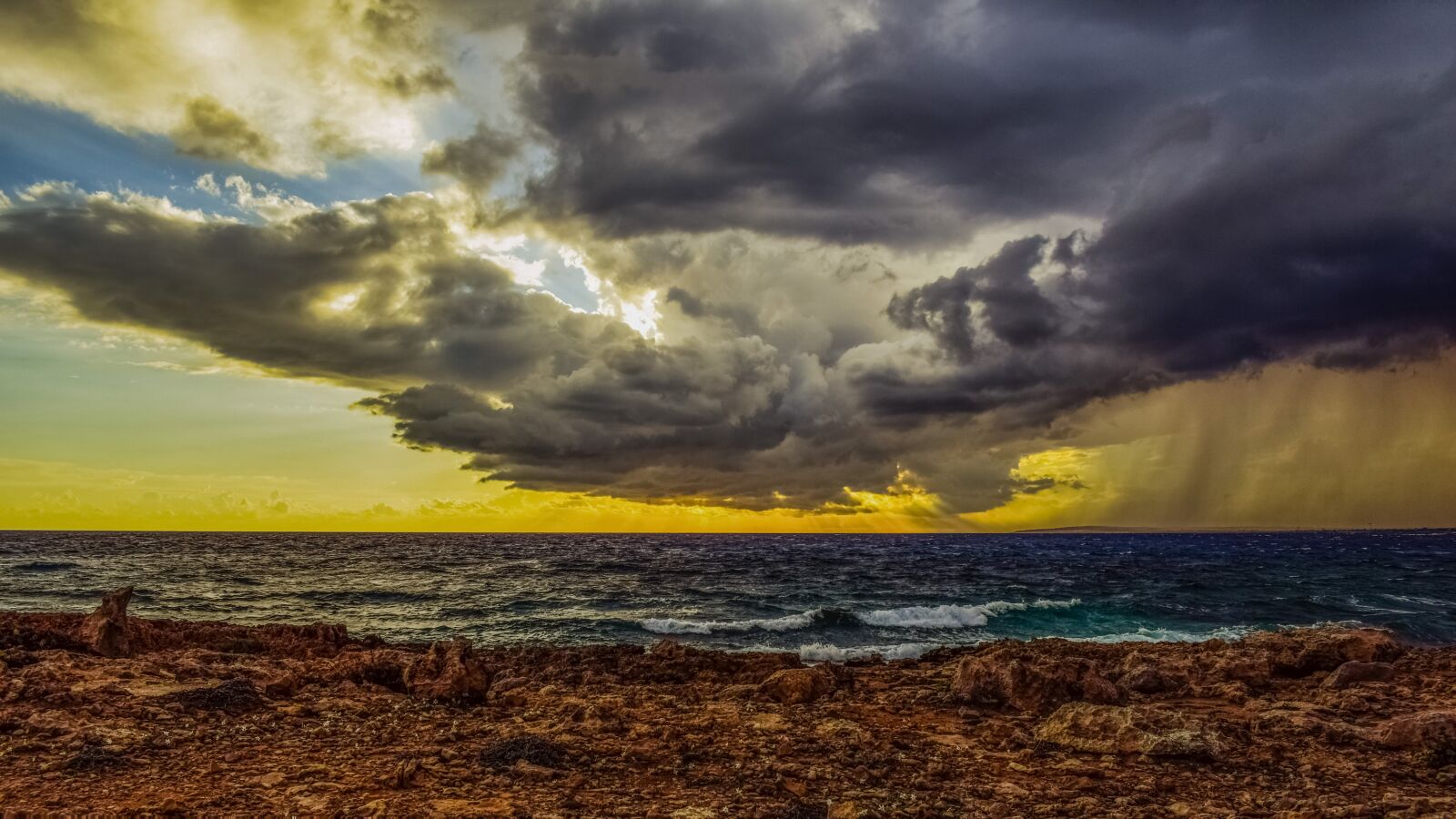 Nikon D3300 sample photo. Rocky coast, sky, clouds photography