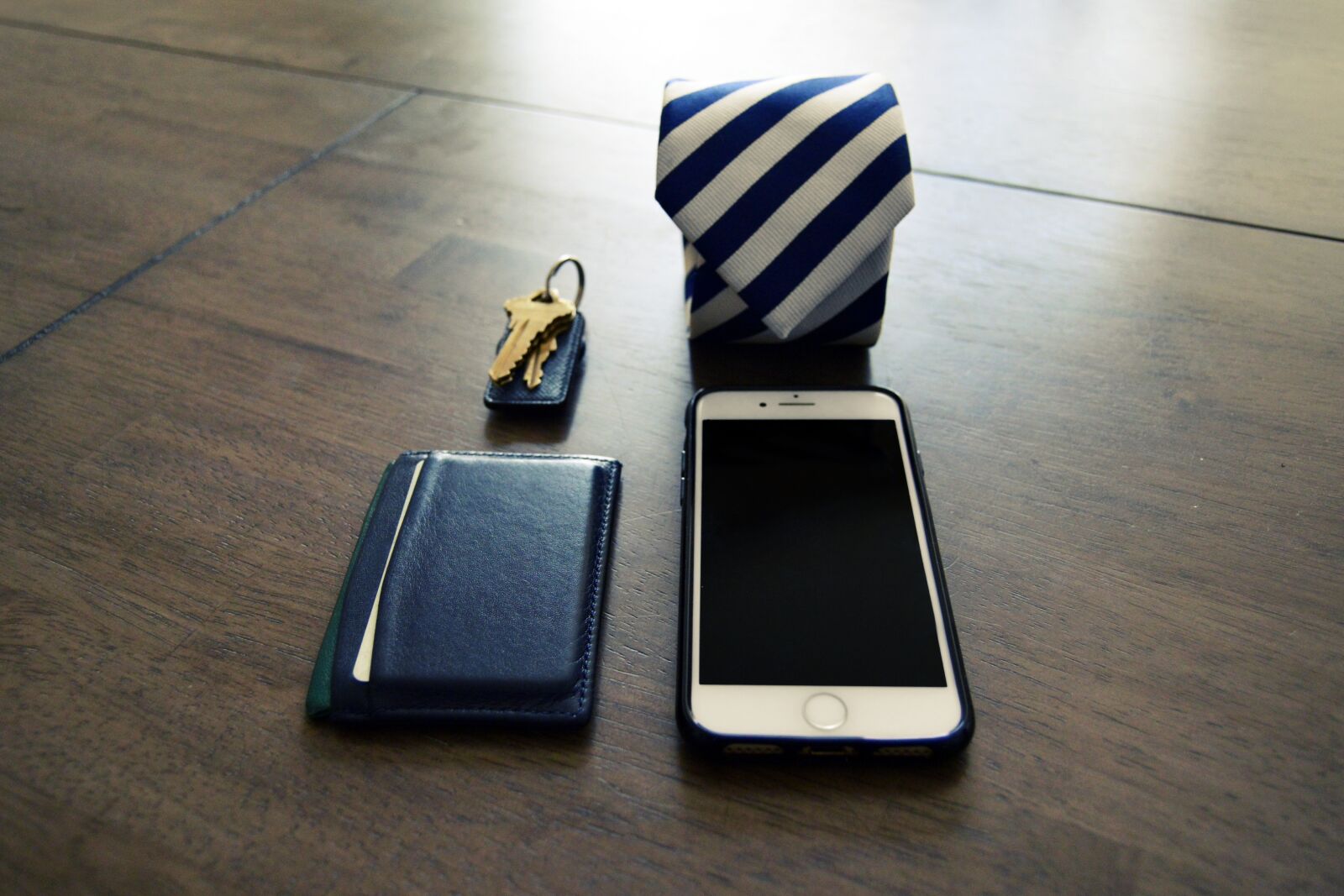 Nikon D3200 sample photo. Tie, keys, wallet photography