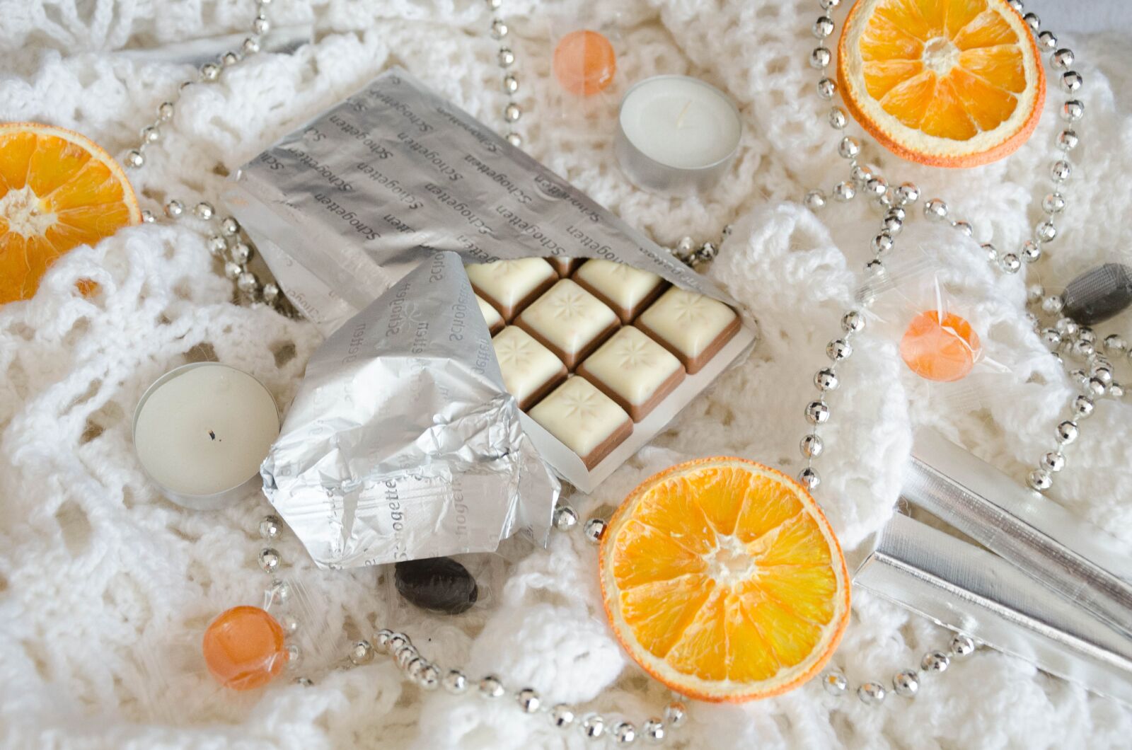 Nikon D5100 sample photo. Chocolate, oranges, candy photography