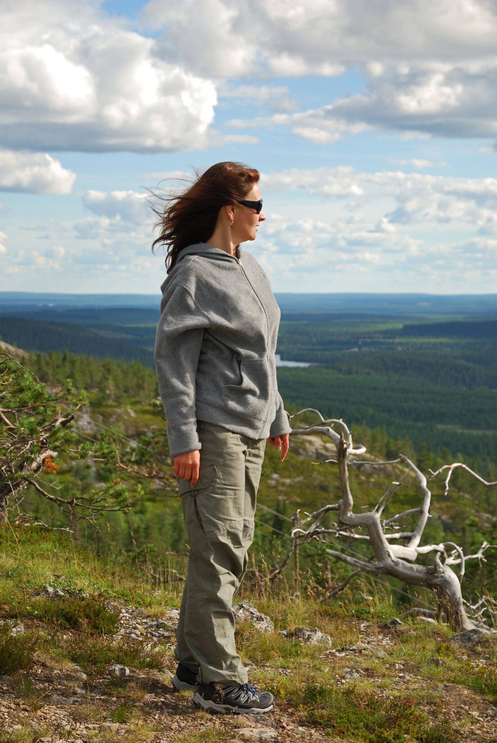 Nikon D80 sample photo. Woman, mountain, top photography