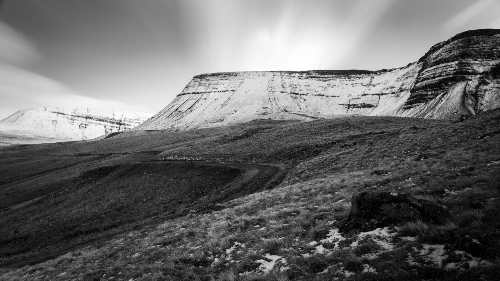 Canon EOS 6D + Canon EF 24-105mm F4L IS USM sample photo. Longexposure, blackandwhite, mountains photography