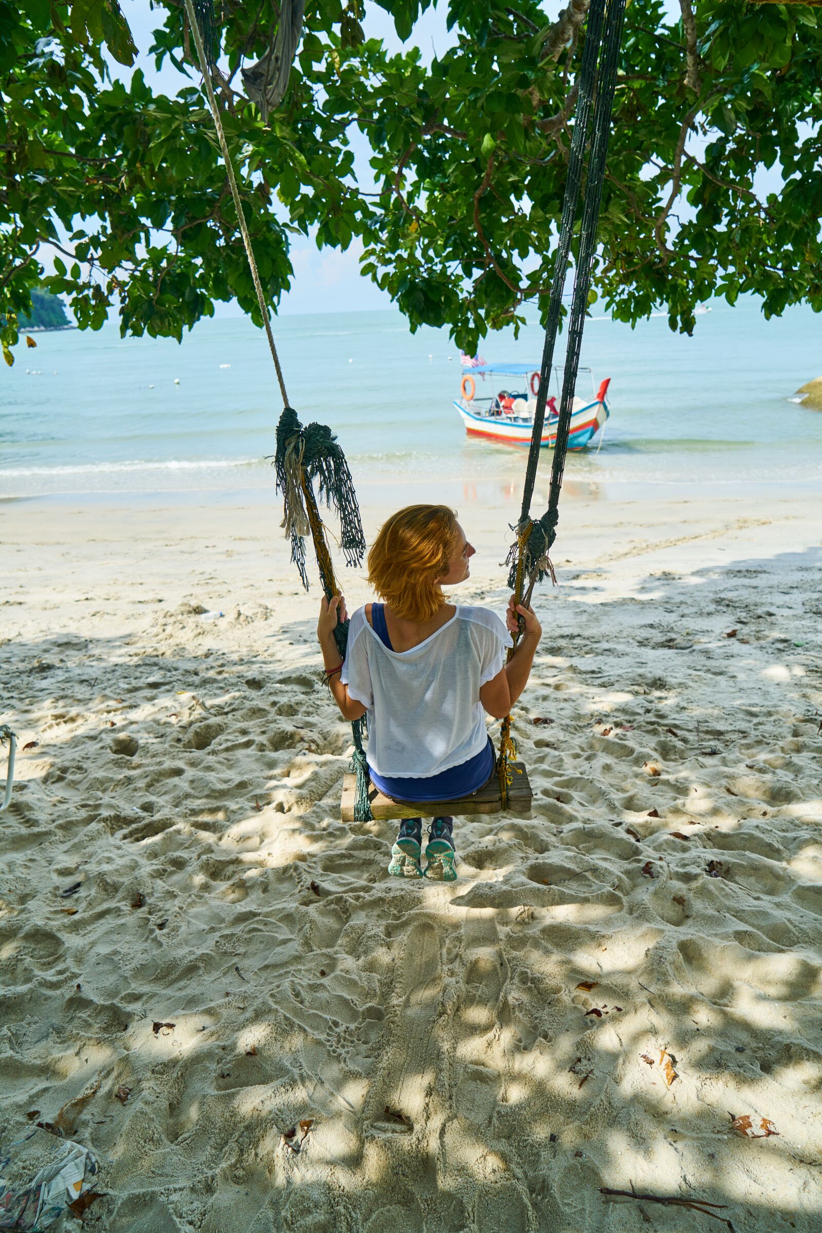 Sony a7R II sample photo. Swing, marine, beach photography