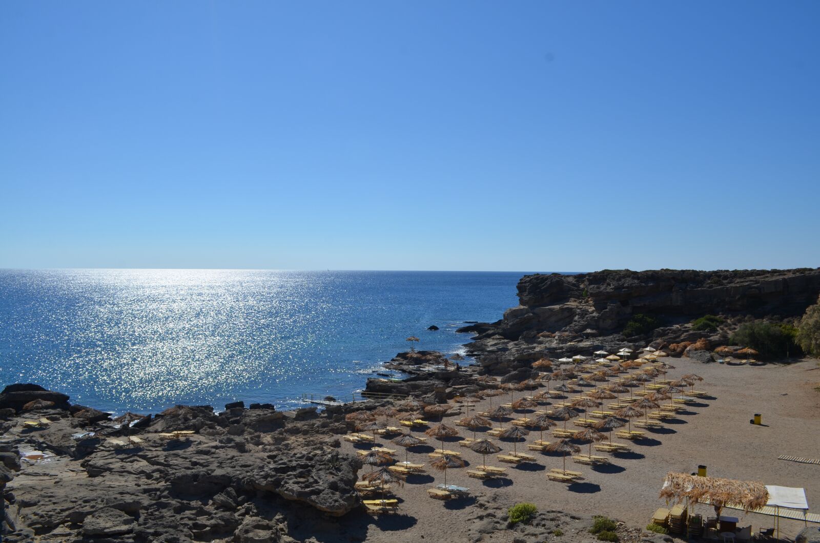 Nikon D7000 sample photo. Beach, greece, beach umbrella photography