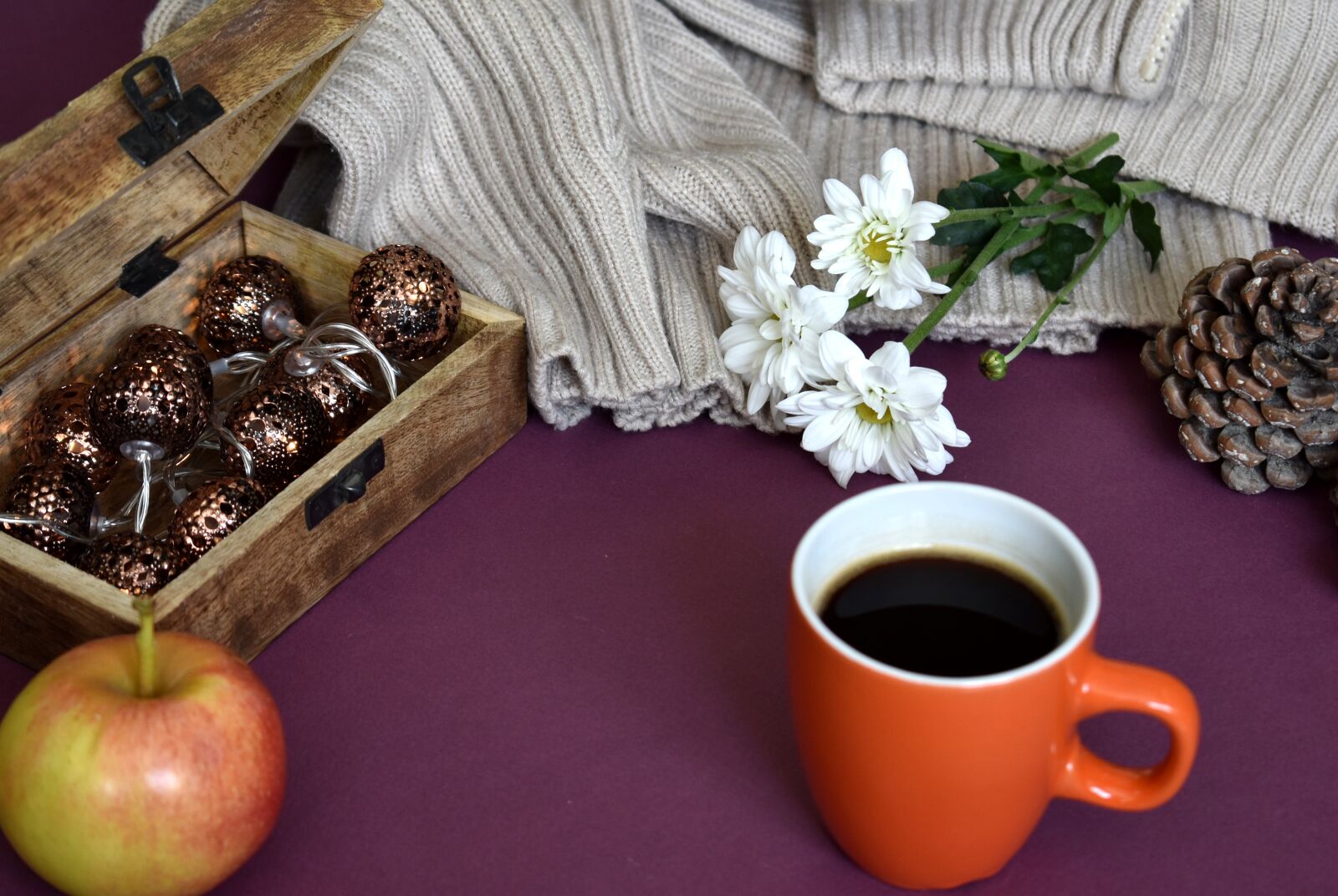 Nikon D3400 sample photo. Autumn, fall, coffee photography