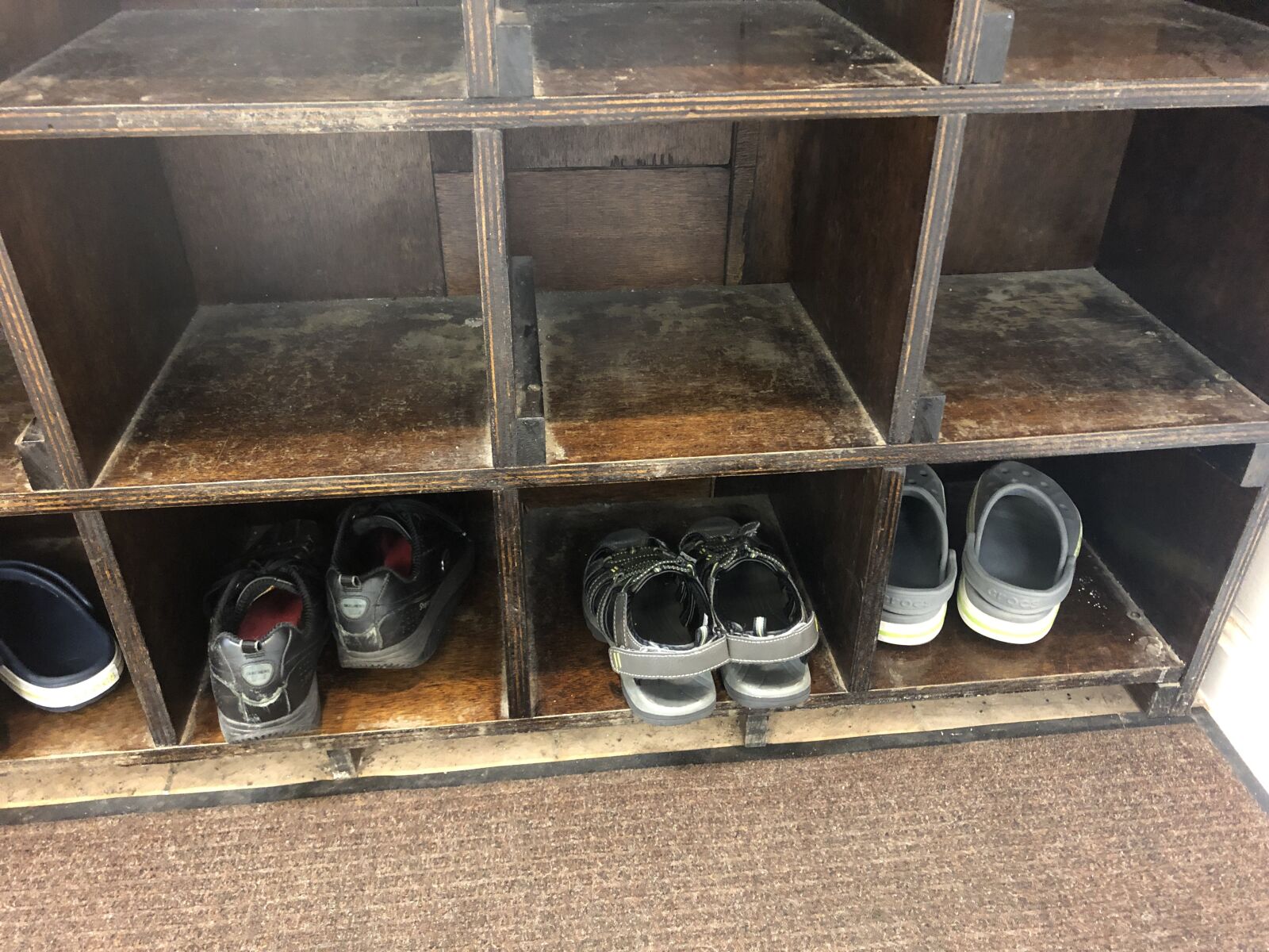 Apple iPhone 8 sample photo. Shoes, shelf, sneakers photography
