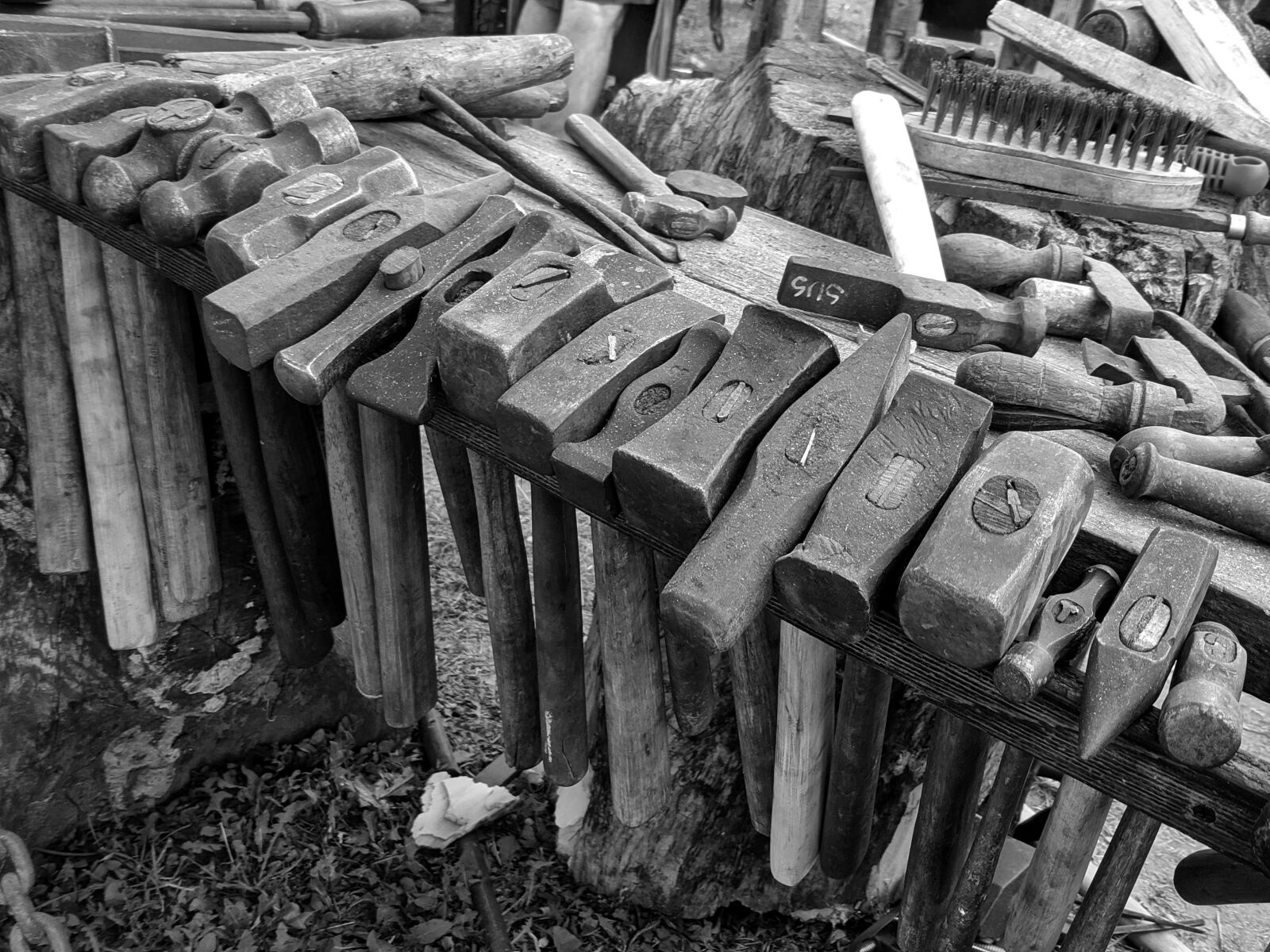 Google Pixel XL sample photo. Hammers, blacksmith, blacksmithing photography