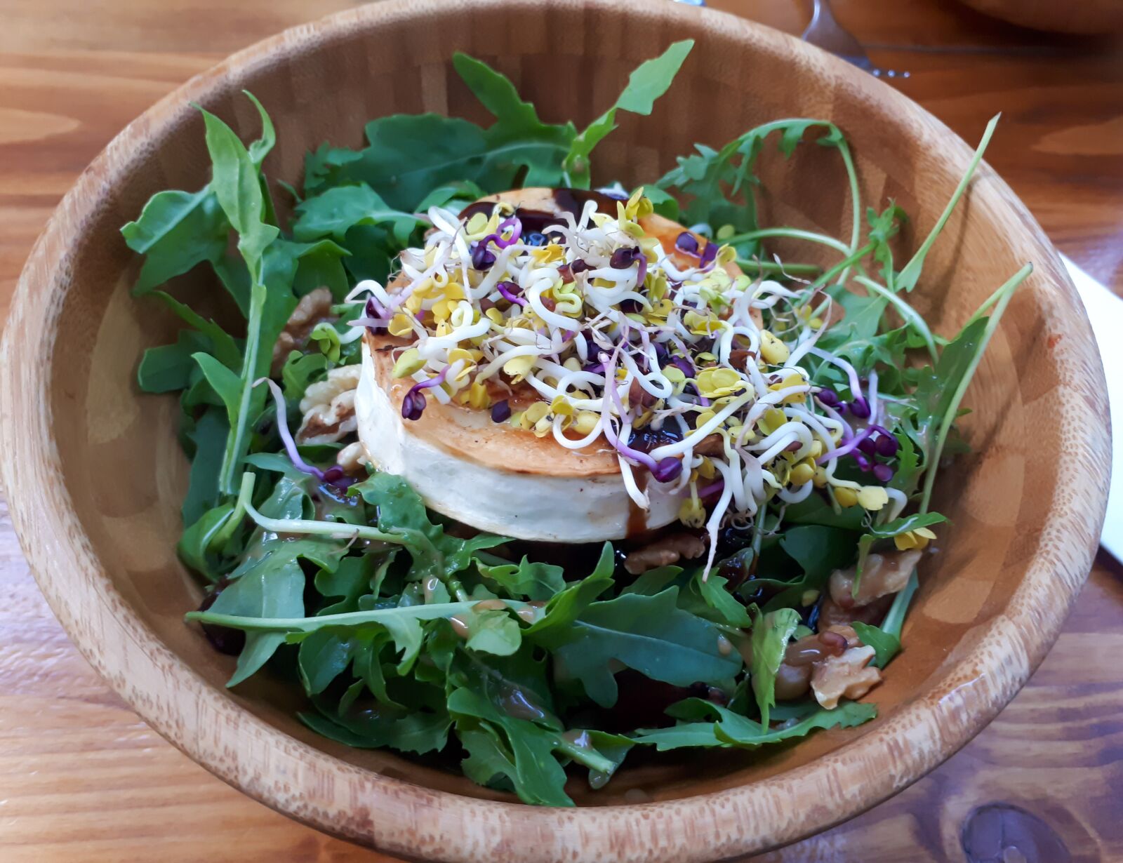 Samsung Galaxy A5(2017) sample photo. Salad, goat cheese, seedlings photography