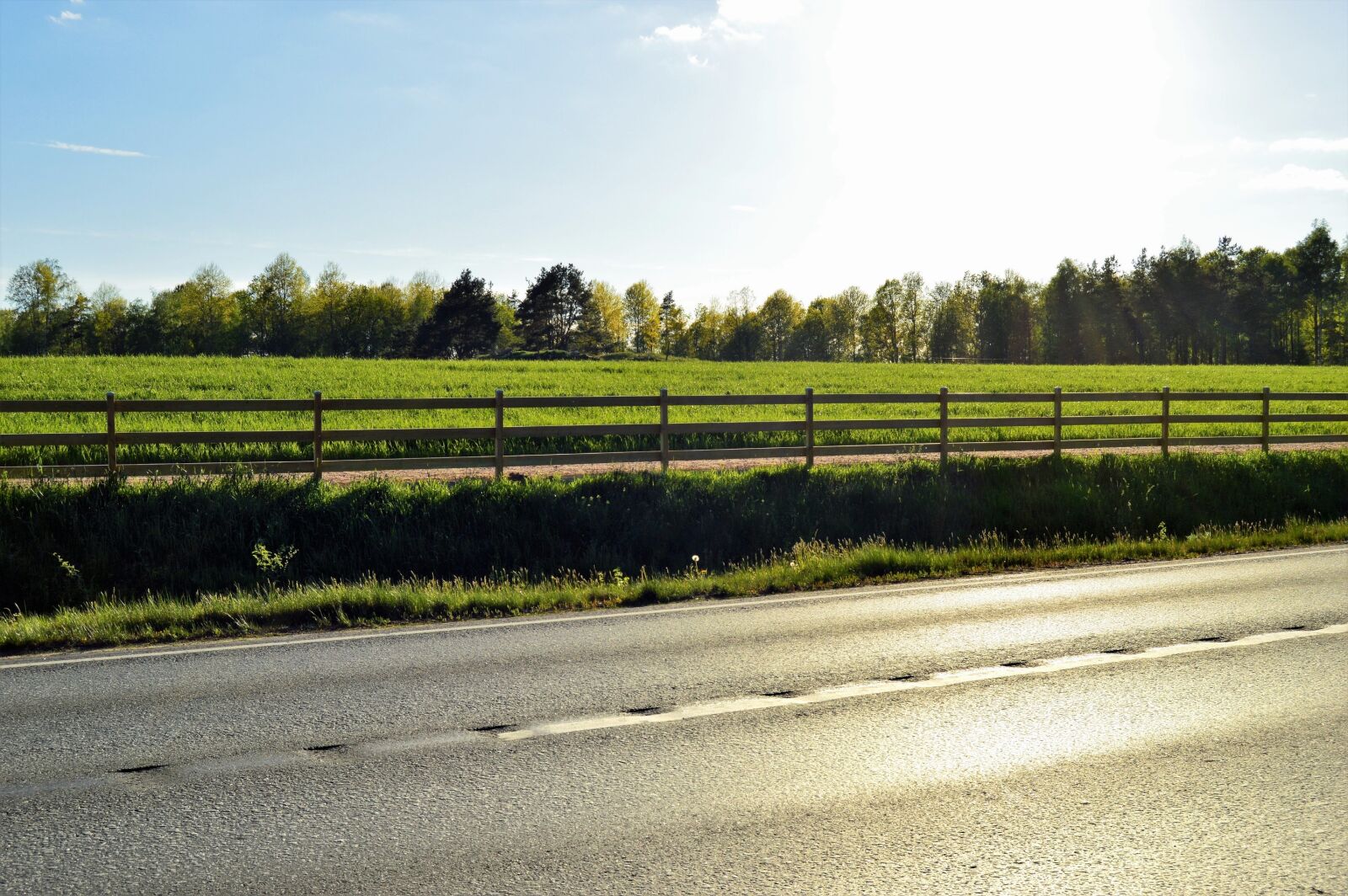 Nikon D3200 sample photo. Blue, clouds, daytime, fence photography