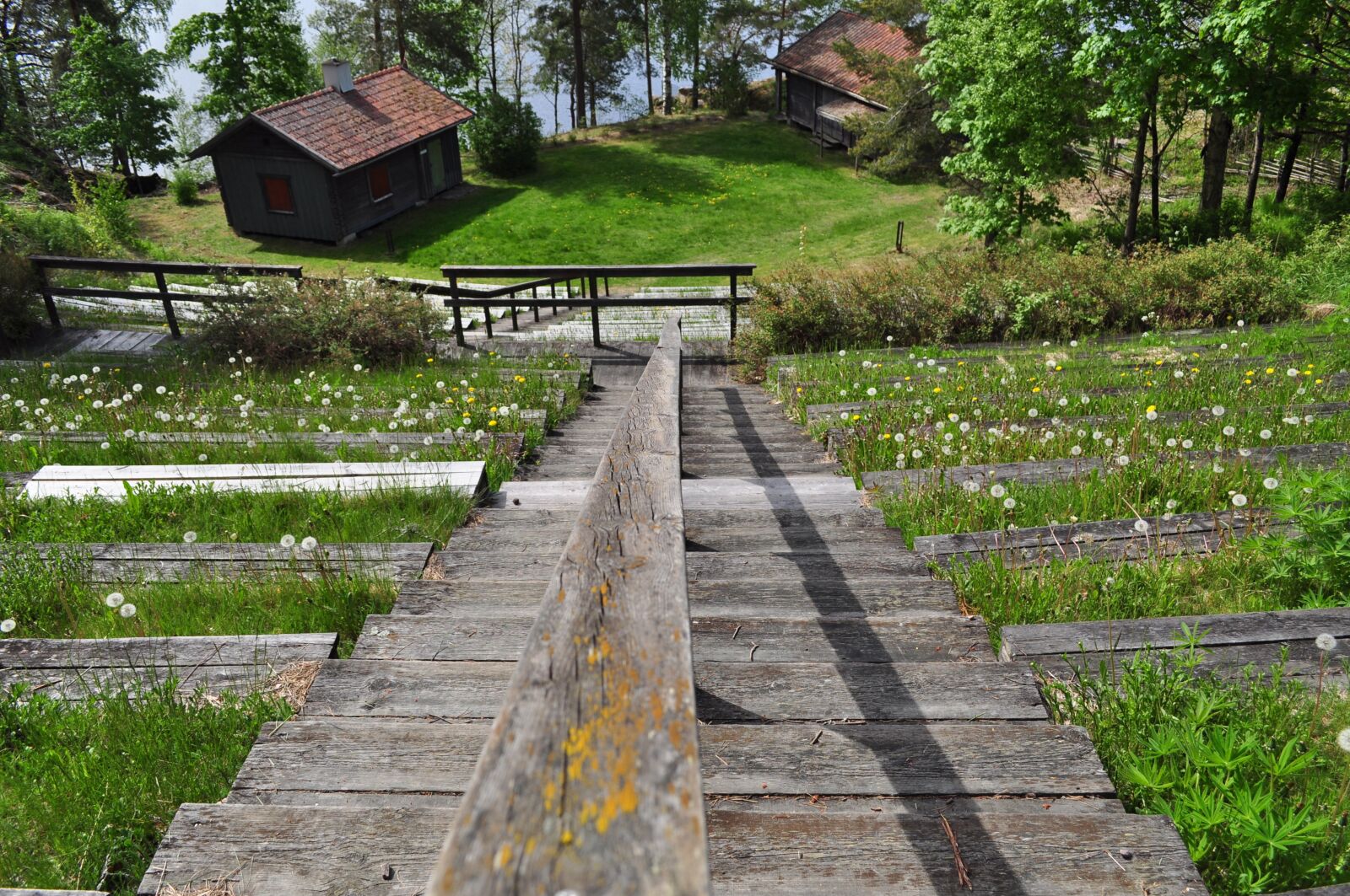Nikon D5000 sample photo. Stairs, sweden, outdoor museum photography