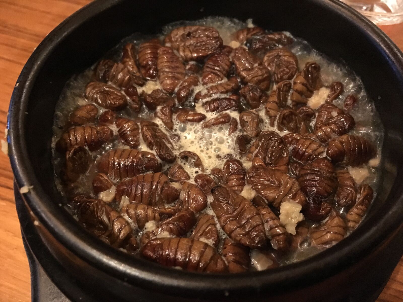 Apple iPhone 6s sample photo. Silkworms, korean food, insect photography