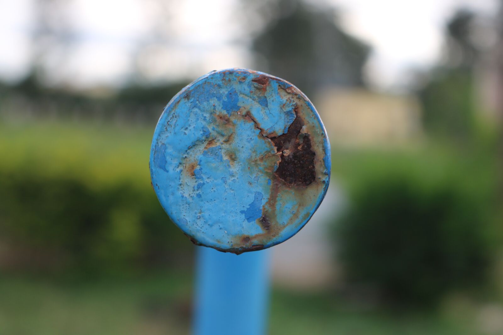 Canon EOS 750D (EOS Rebel T6i / EOS Kiss X8i) sample photo. Rod, blue, rust photography