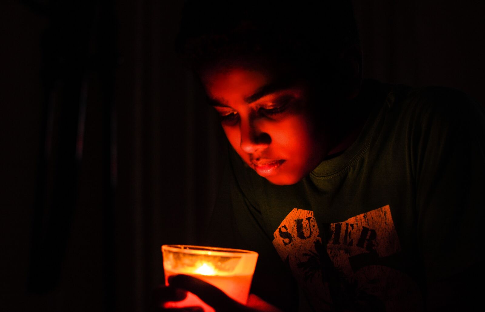 Nikon D7100 sample photo. Candle light, little boy photography