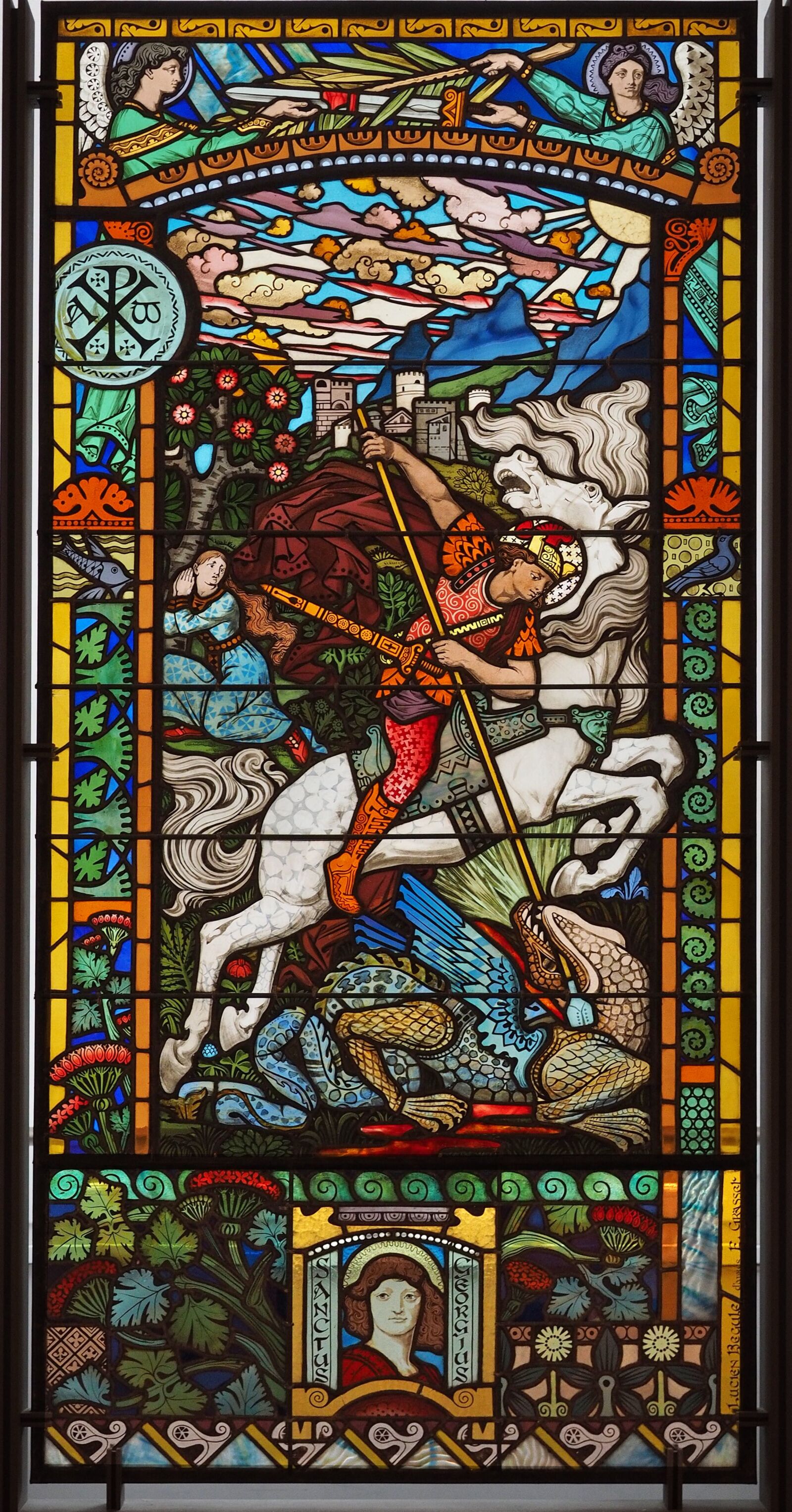 Olympus OM-D E-M1 + Olympus M.Zuiko Digital ED 12-40mm F2.8 Pro sample photo. Stained glass windows, museum photography