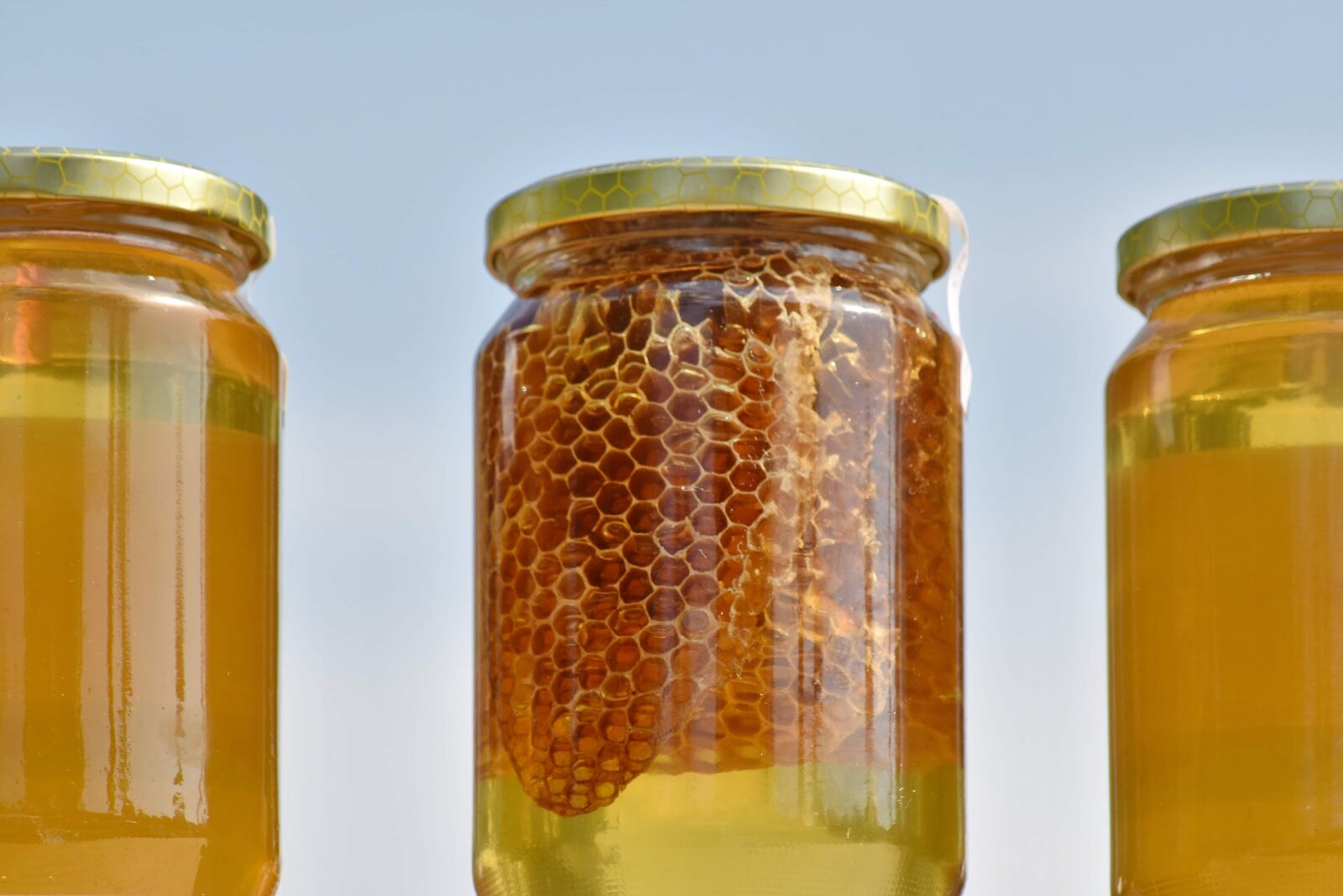 Nikon D5500 sample photo. Dessert, honey, jar, full photography