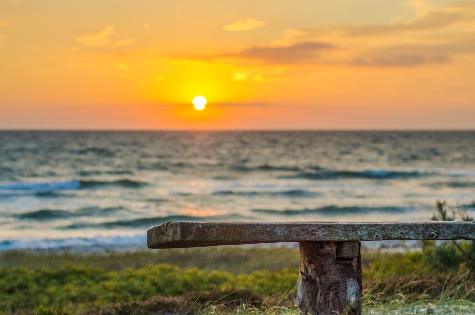 Nikon D7000 sample photo. Bench, sky, water photography