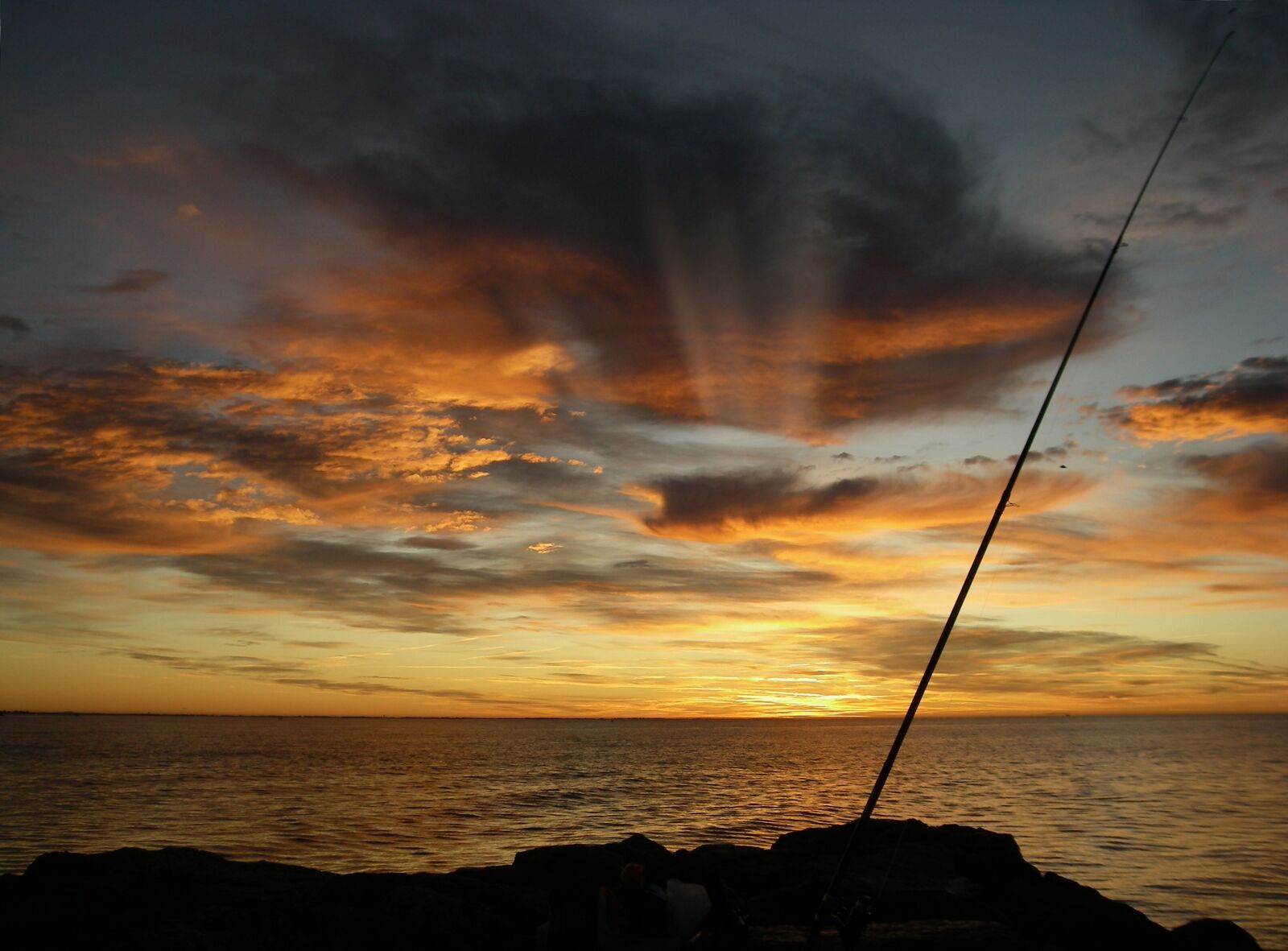 Pentax OPTIO T30 sample photo. Fishing, morning calm, mediterranean photography