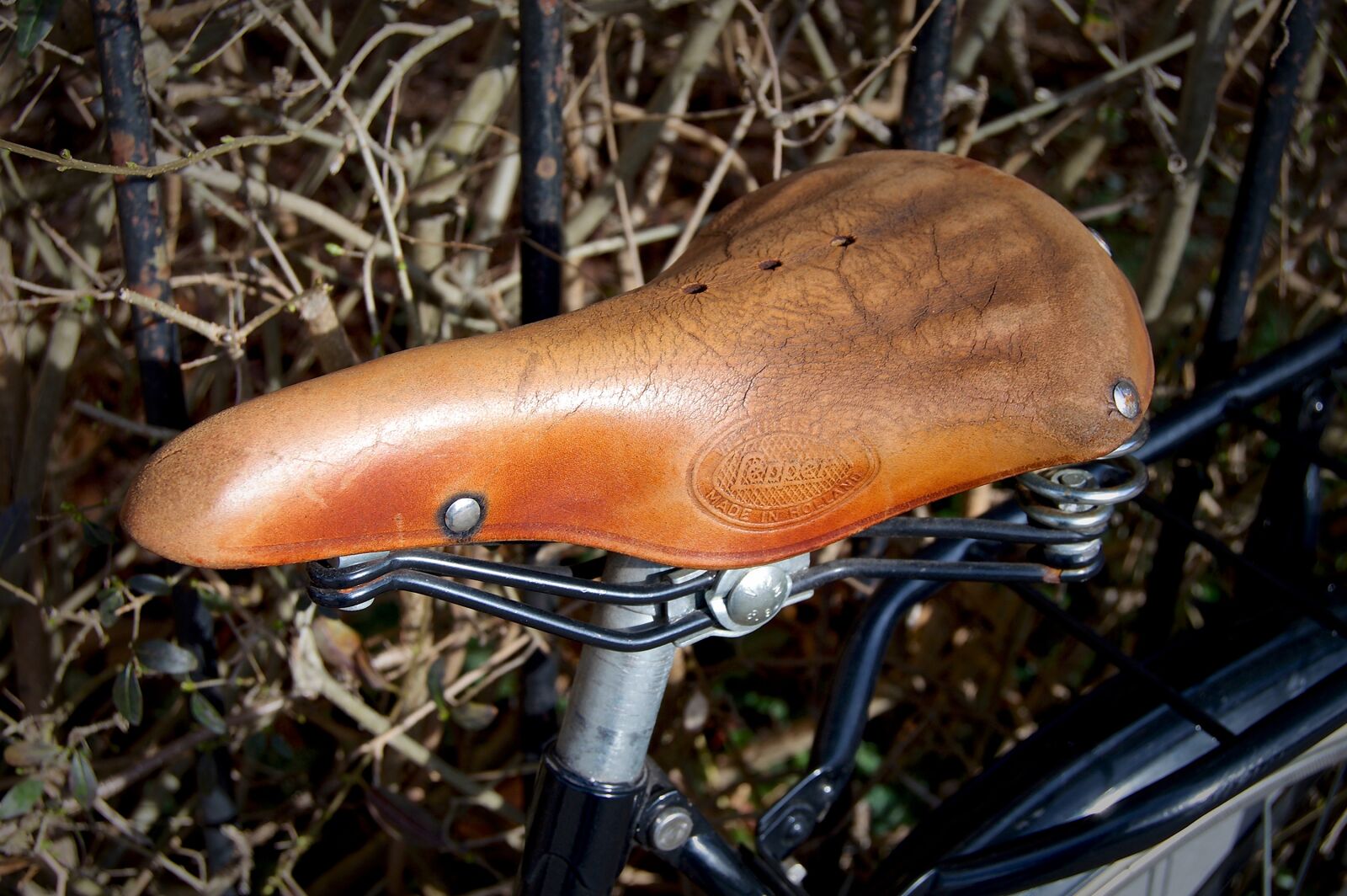 Nikon D3200 sample photo. Saddle, bicycle saddle, leather photography