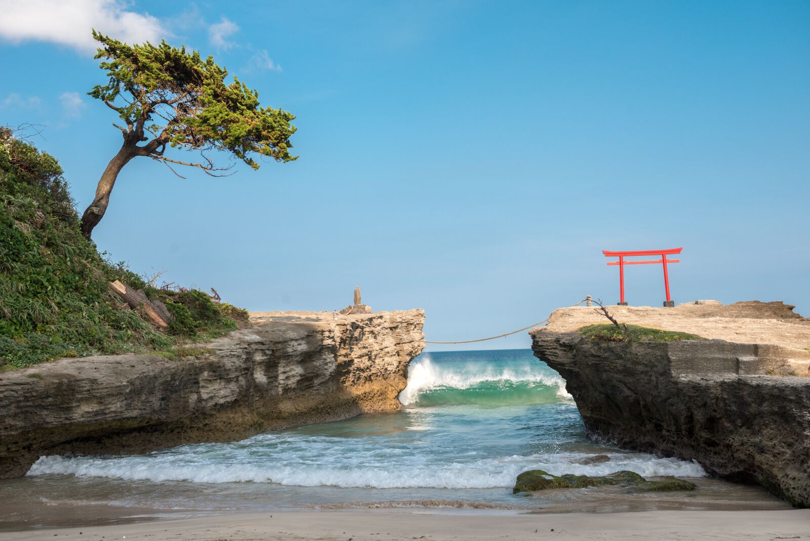 Nikon D800 sample photo. Beach, torii, izu photography