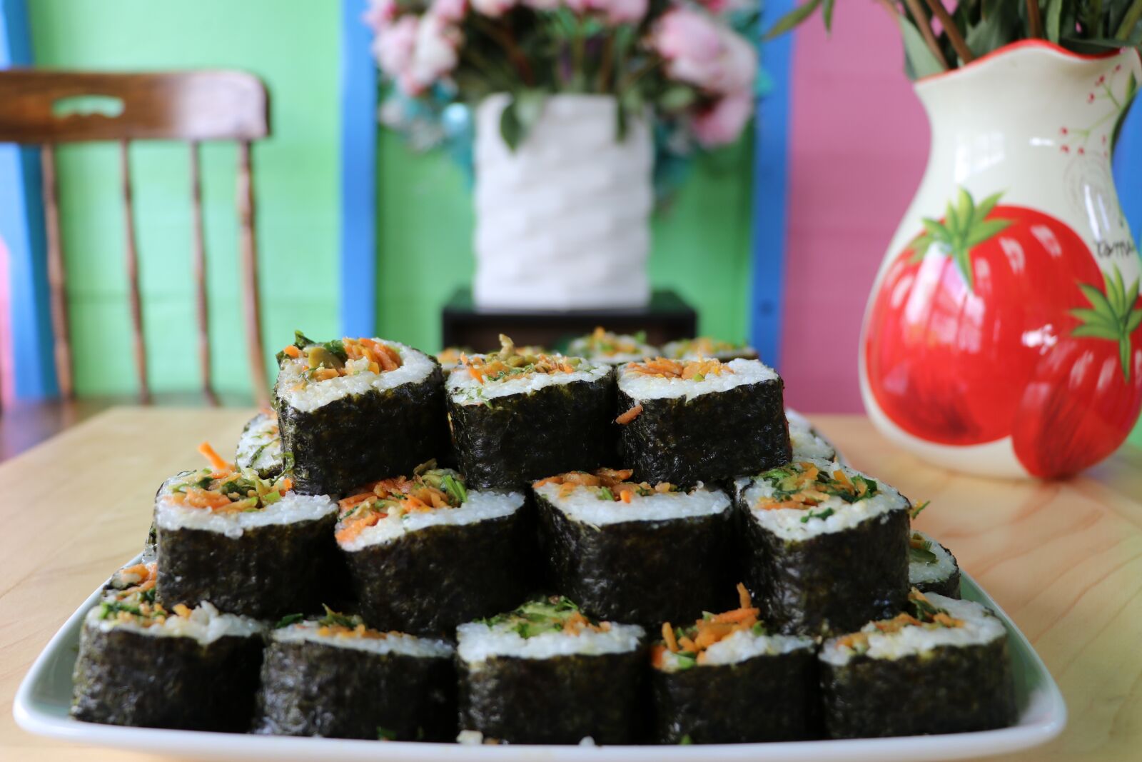 Canon EOS 80D sample photo. Sushi, rice, vegan photography