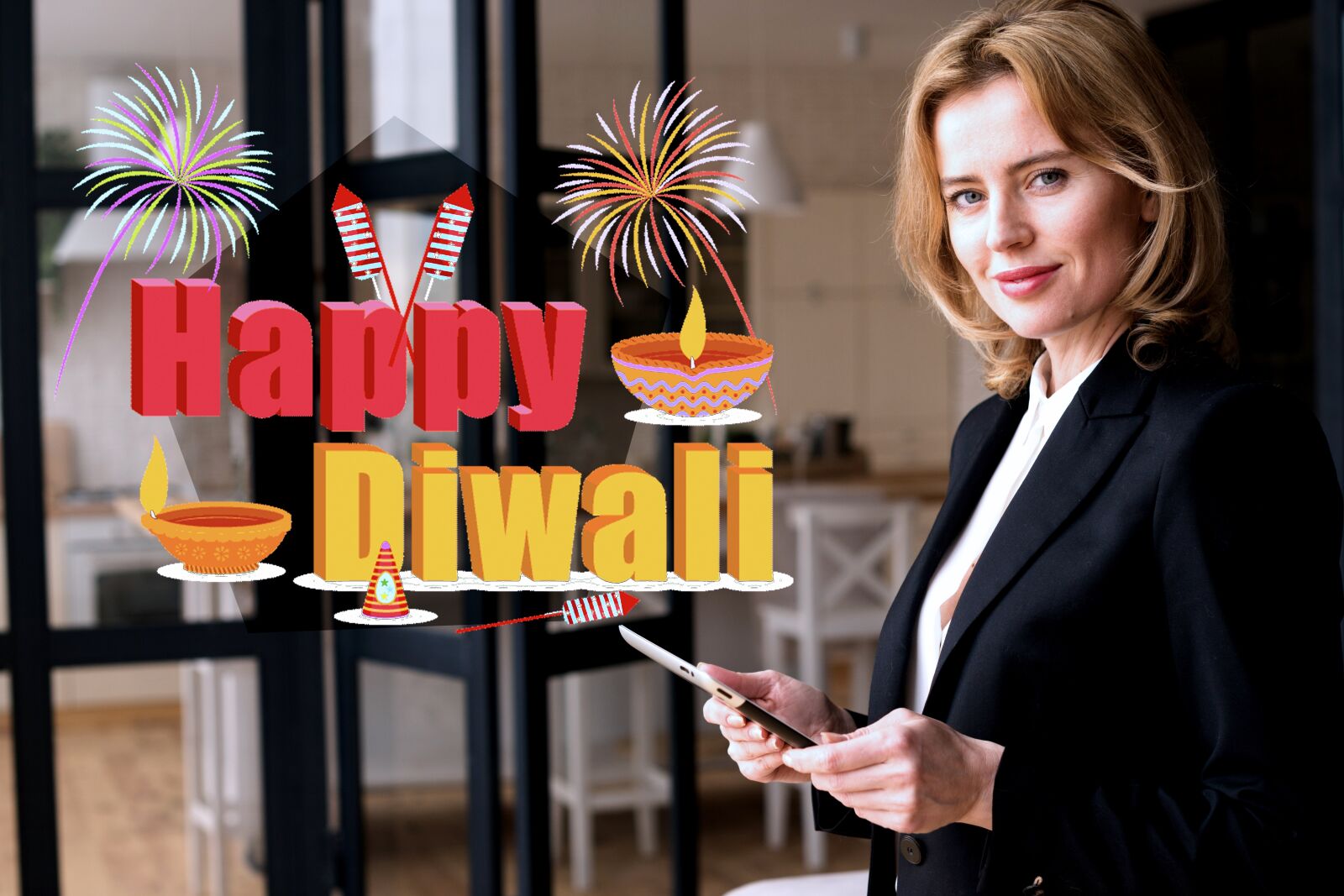 Canon EF 24-70mm F2.8L II USM sample photo. Girl, happy, diwali photography