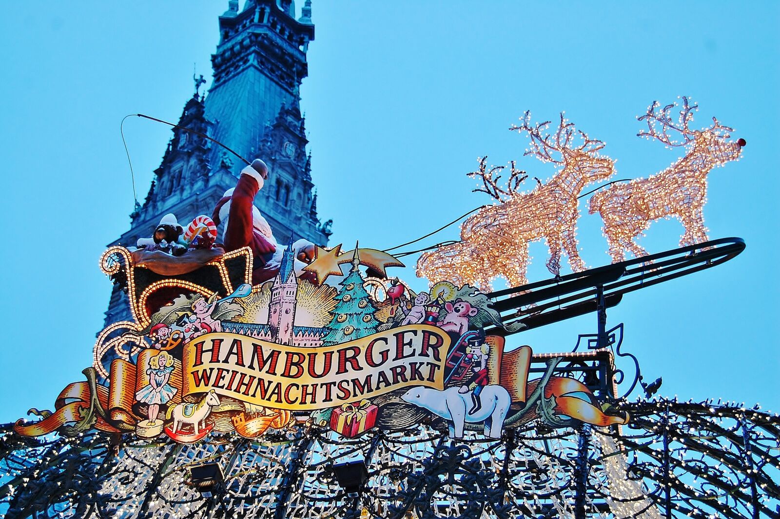 Nikon D40 sample photo. Hamburg, christmas market, santa photography
