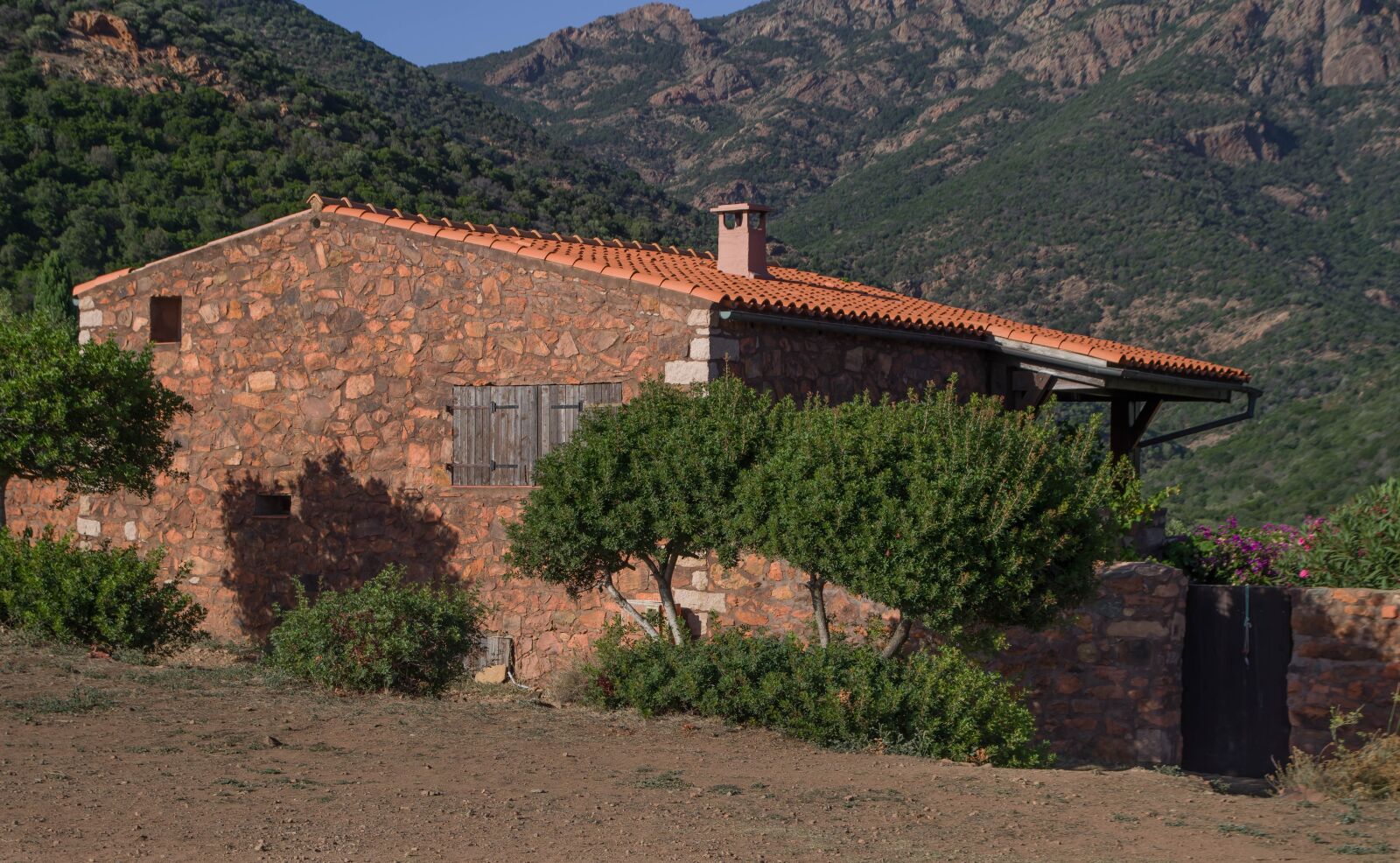 Pentax KP sample photo. Corsican, village, maquis photography