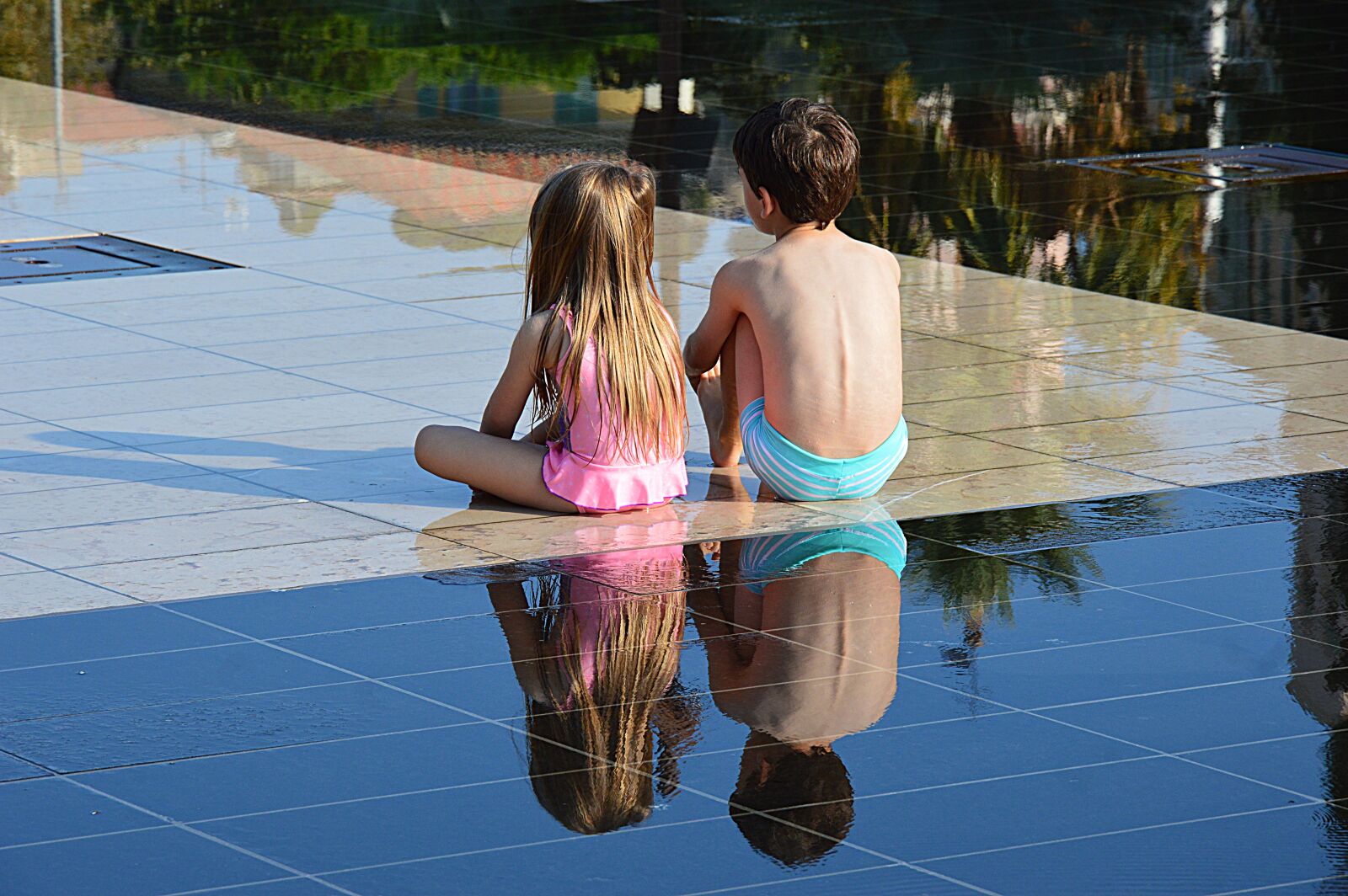 Nikon D3200 sample photo. Children, water mirror, nice photography
