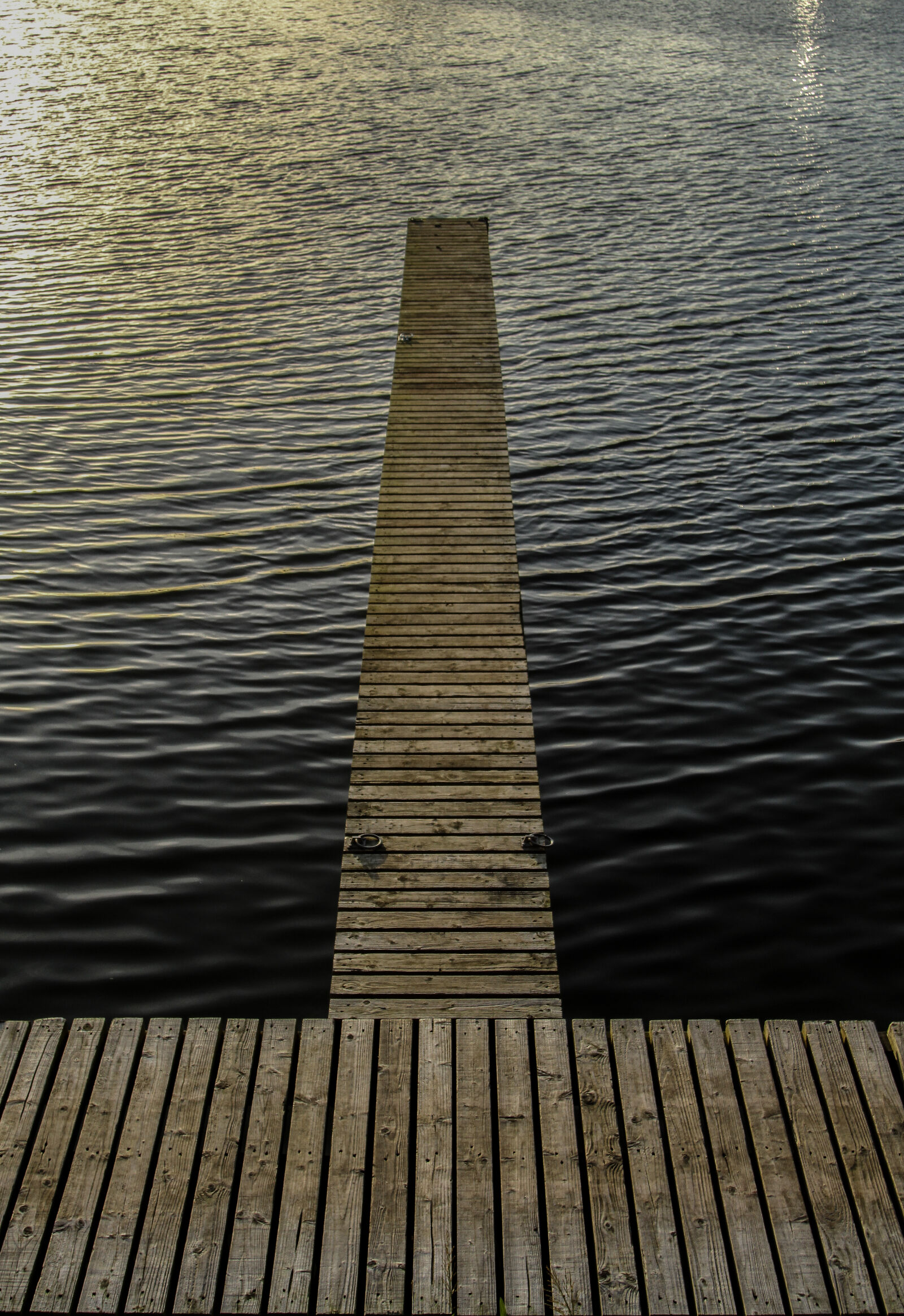 Canon EF 24-105mm F4L IS USM sample photo. Pier, ripples, slats, water photography