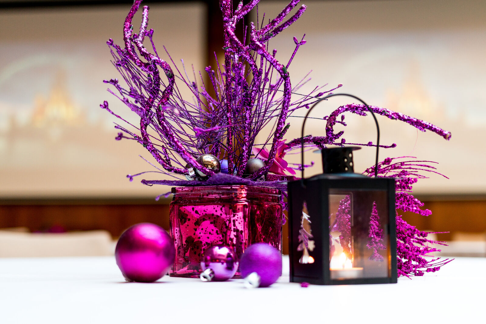 Canon EOS 70D sample photo. Candlestik, christmas, decoration, pink photography