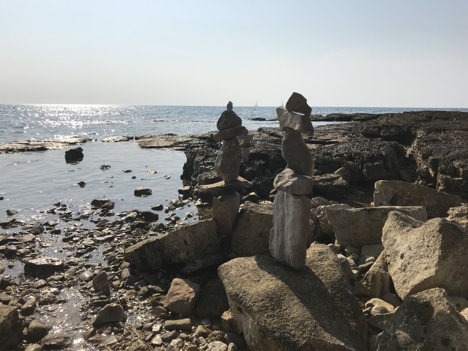 iPhone 7 Plus back dual camera 3.99mm f/1.8 sample photo. Stone, cairns, stones photography