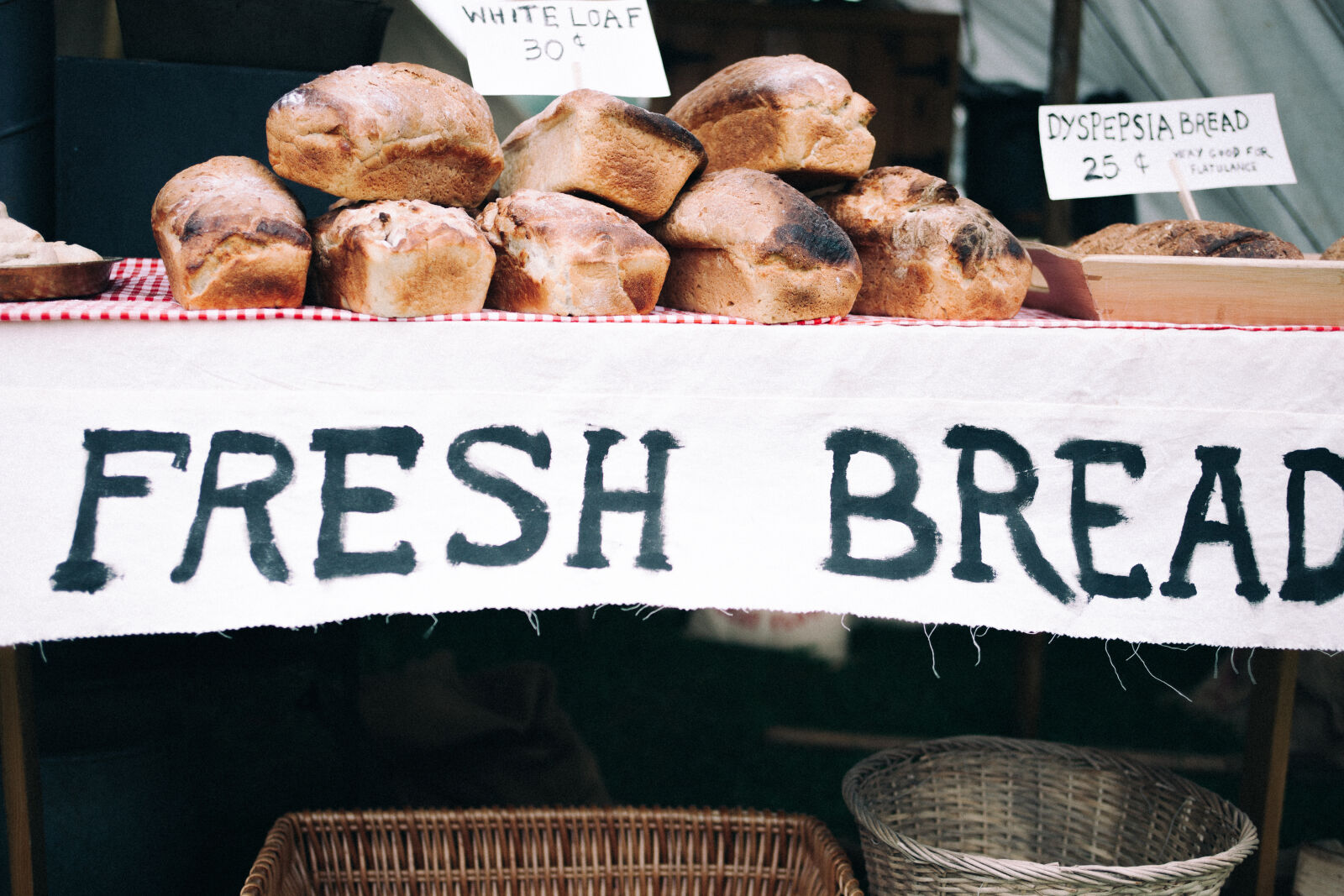 Canon EF 28-70mm f/2.8L USM sample photo. Baked, baskets, breads, breakfast photography