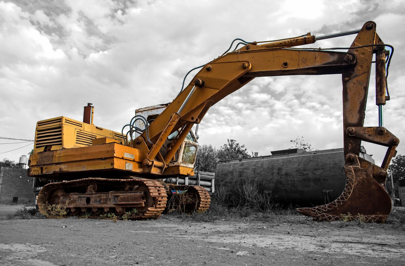 Nikon D3400 sample photo. Machine, shovel, heavy photography
