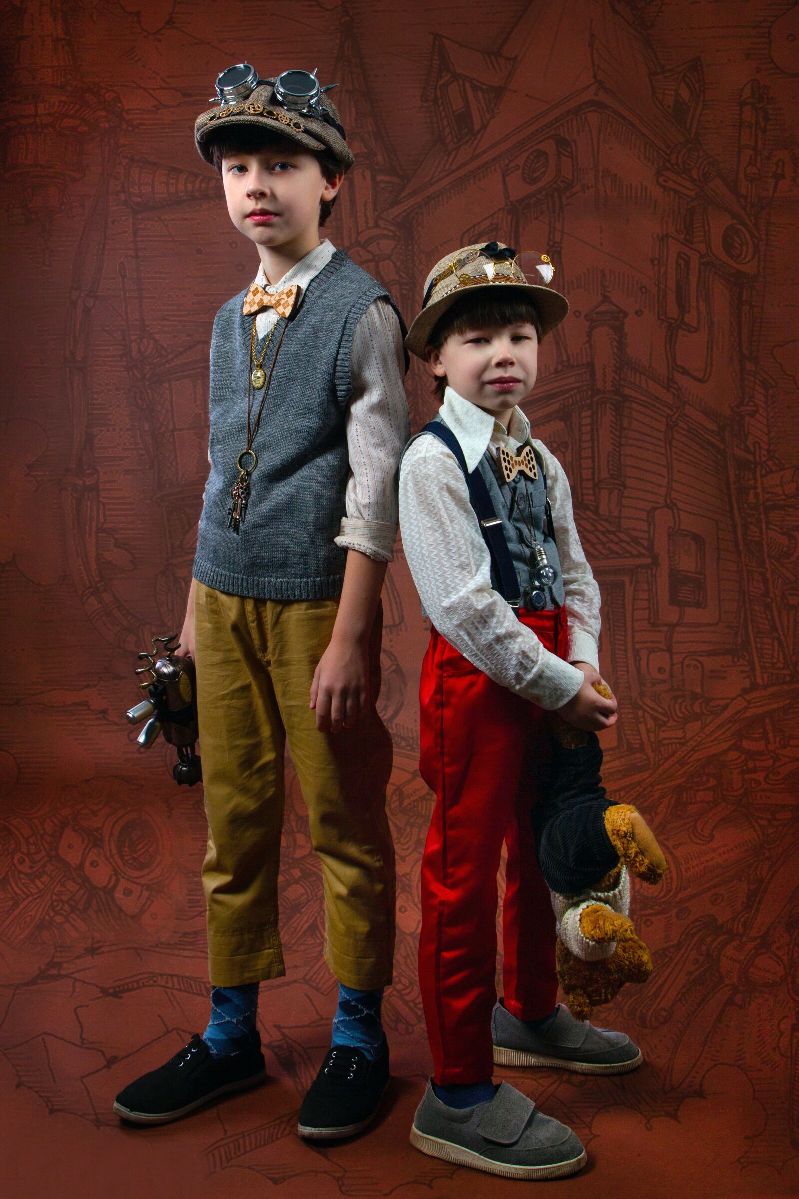 Canon EOS 5D Mark II sample photo. Steampunk, kids, costumes photography