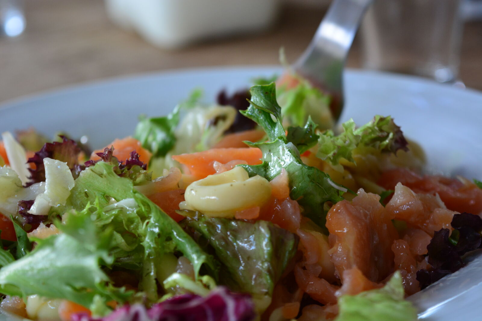Nikon D5200 sample photo. Pasta, salade, salmon, zalm photography
