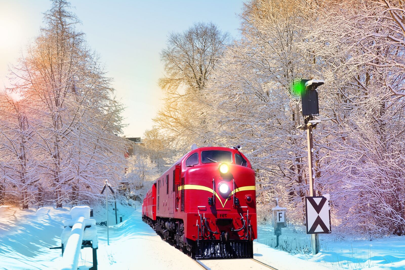 Nikon D5200 sample photo. Train, snow, ice photography