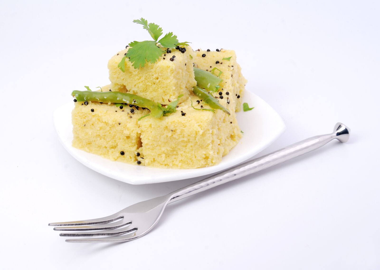 Nikon D80 sample photo. Indian, food, dhokla photography