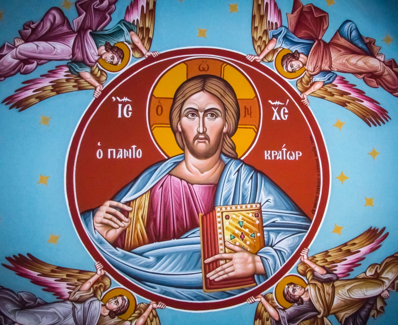 Canon PowerShot SX400 IS sample photo. Pantocrator, jesus christ, angels photography
