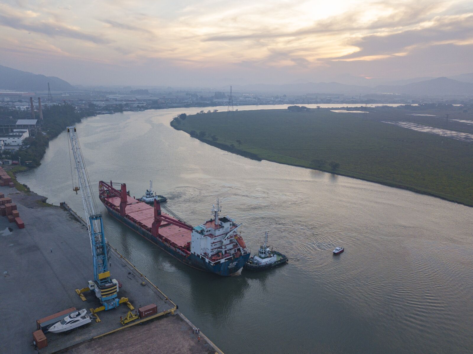 DJI FC220 sample photo. Ship, shipping, transportation photography