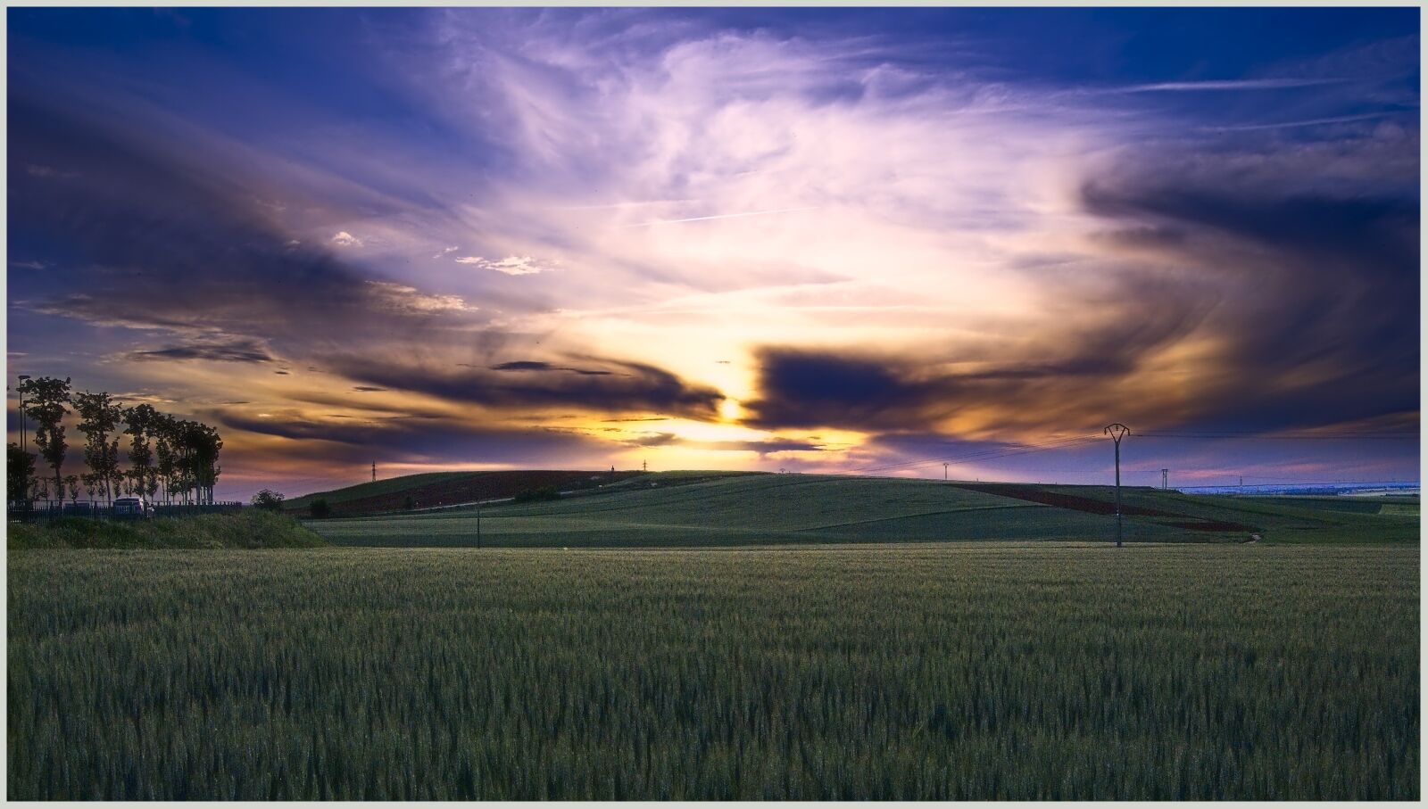 Nikon D3000 sample photo. Sunset, fields, clouds photography